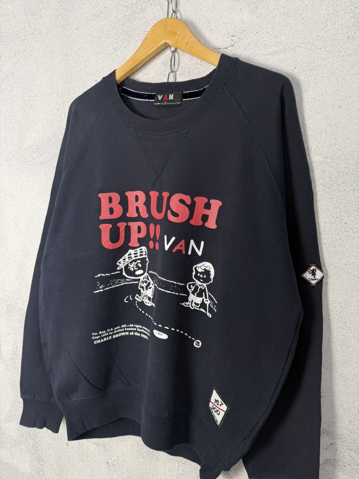 Japanese Brand Van Jac x Snoopy Peanuts Sweatshirt Crewneck Size US L / EU 52-54 / 3 - 3 Thumbnail