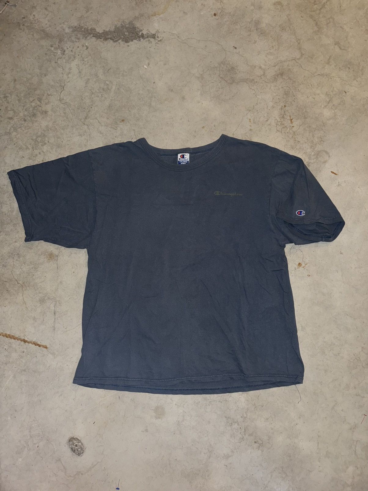Champion Vintage 90s Champion Script Logo Tee Blue/Green Size US XXL / EU 58 / 5 - 1 Thumbnail