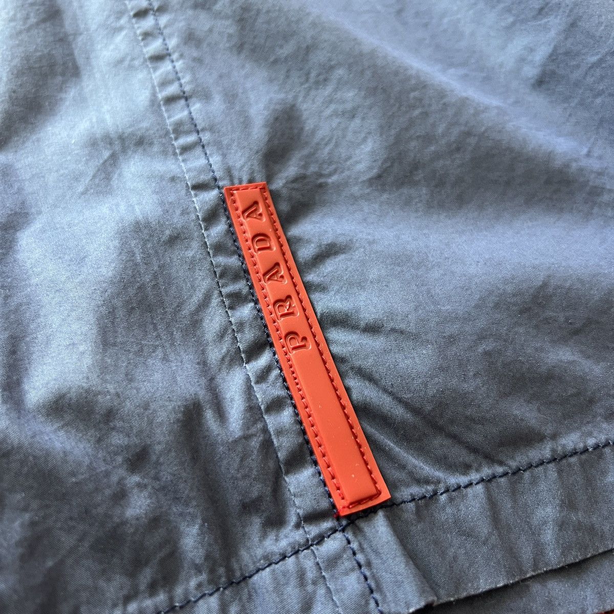 Prada 🔥🔥 90s Prada Blue Nylon Red Tab Shorts Size US 32 / EU 48 - 6 Thumbnail