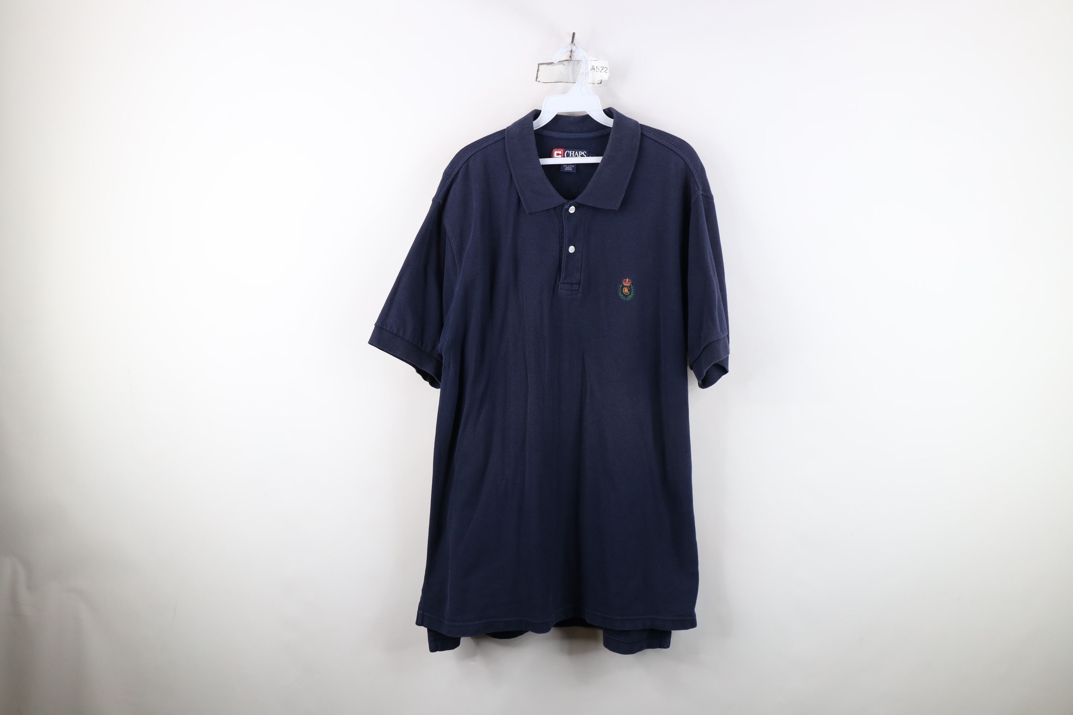 Ralph Lauren Vintage 90s Chaps Ralph Lauren Crest Baggy Fit Golf Polo Size US L / EU 52-54 / 3 - 1 Thumbnail