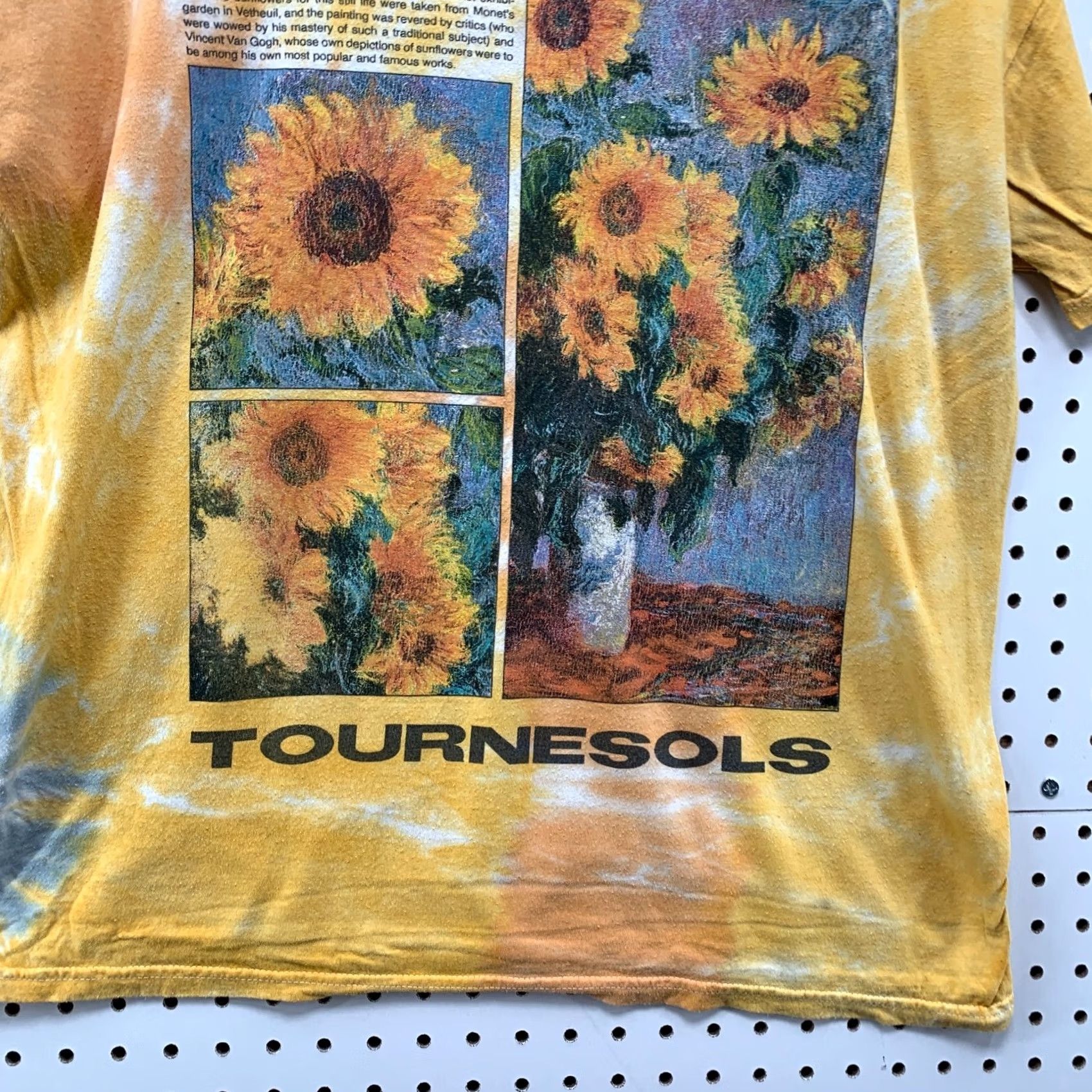 Fruit Of The Loom Sunflower Shirt Yellow Ti Dye Tournesols France Adult Medium Flower Tee 22x25.5 Size US M / EU 48-50 / 2 - 6 Thumbnail
