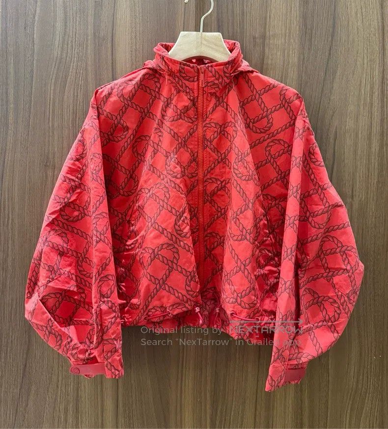 Hermes Hermes Red rope knot print jacket Size XXS / US 00 / IT 34 - 1 Thumbnail
