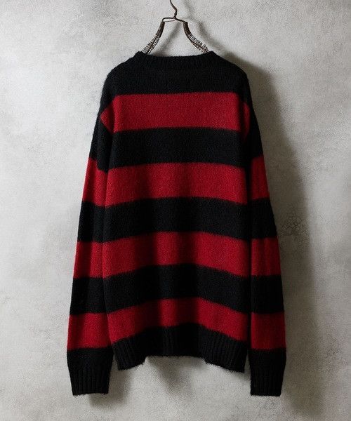 Number (N)ine number nine MOHAIR WIDE STRIPED KNIT Sweater Size US XL / EU 56 / 4 - 2 Thumbnail