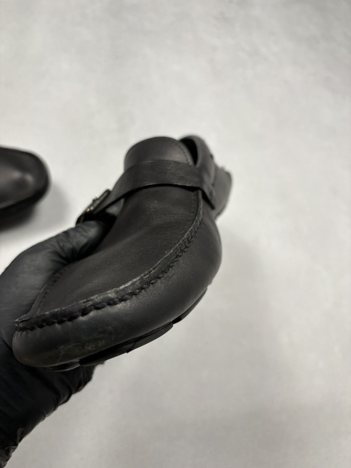 Prada Prada Leather Buckle Driving Loafers Black Size 10 Classic Size US 10 / EU 43 - 11 Thumbnail