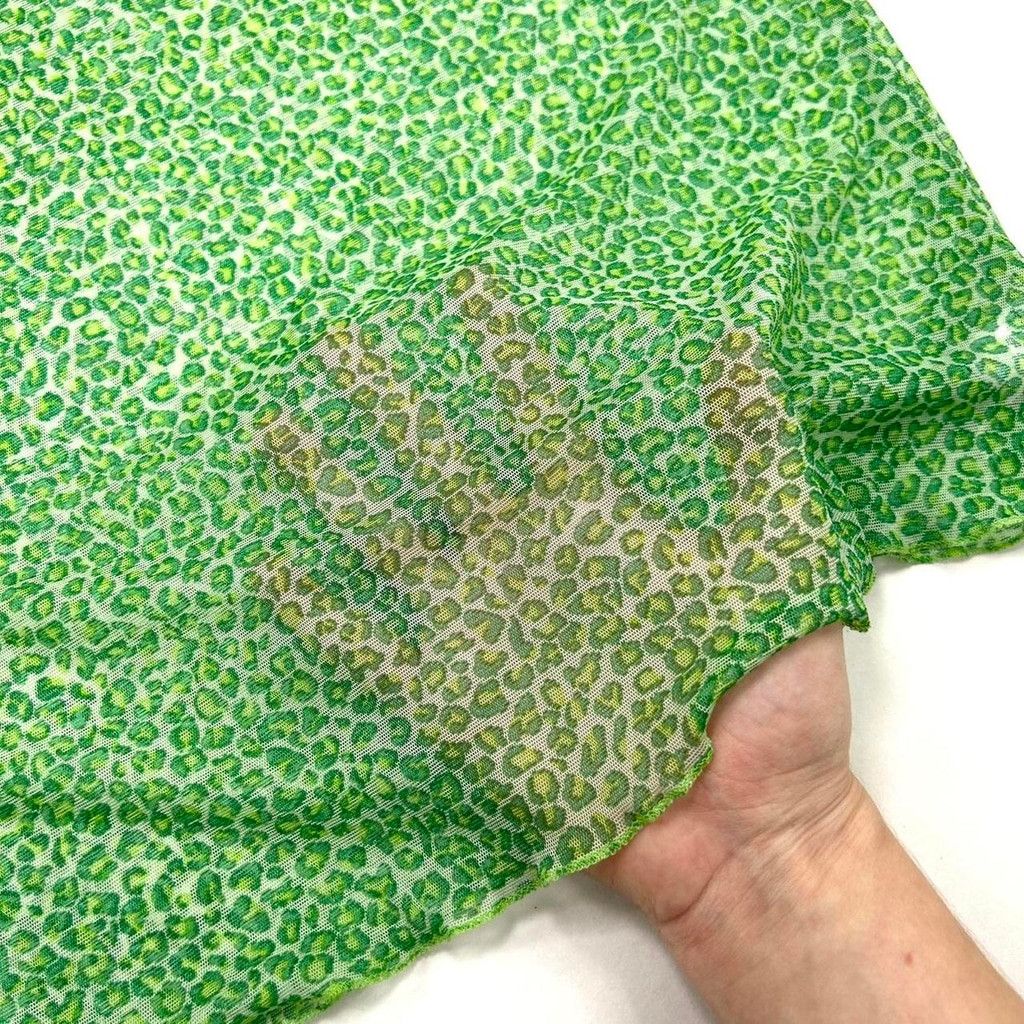 Dolce & Gabbana y2k D&G green mesh short sleeve top with leopard print Size M / US 6-8 / IT 42-44 - 6 Thumbnail