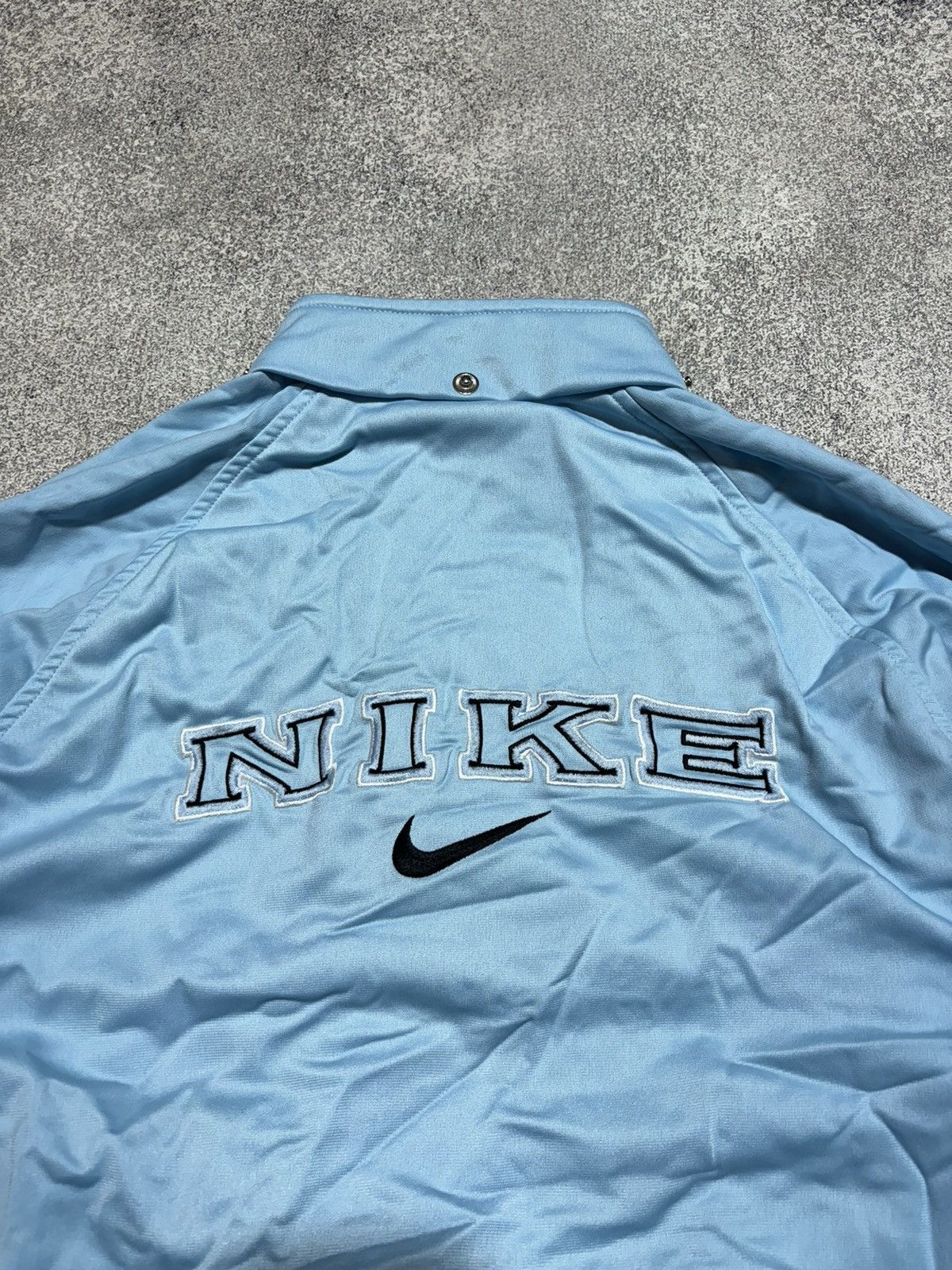 Nike × Vintage RARE Nike Vintage 90s Track Jacket Big Logo Swoosh Small Size US S / EU 44-46 / 1 - 8 Thumbnail