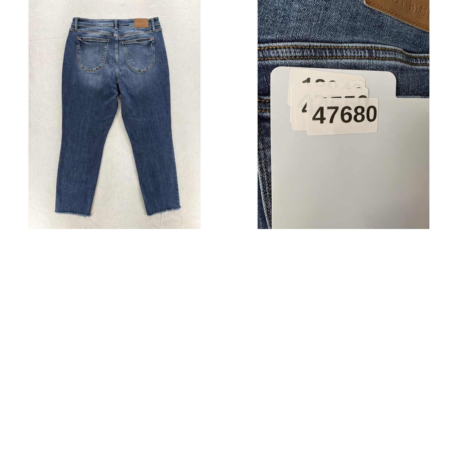 Vintage Judy Blue Slim Fit Skinny Crop Jeans Womens 32 Blue High Rise Stretch Preppy Size 24" / US 00 / IT 34 - 9 Thumbnail