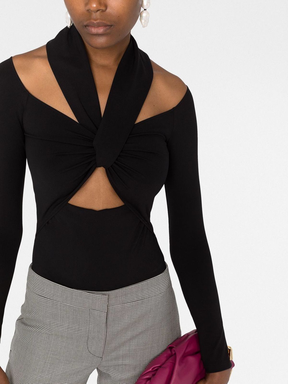 Alexander McQueen o1y0325 Bodysuit in Black Size M / US 6-8 / IT 42-44 - 6 Thumbnail
