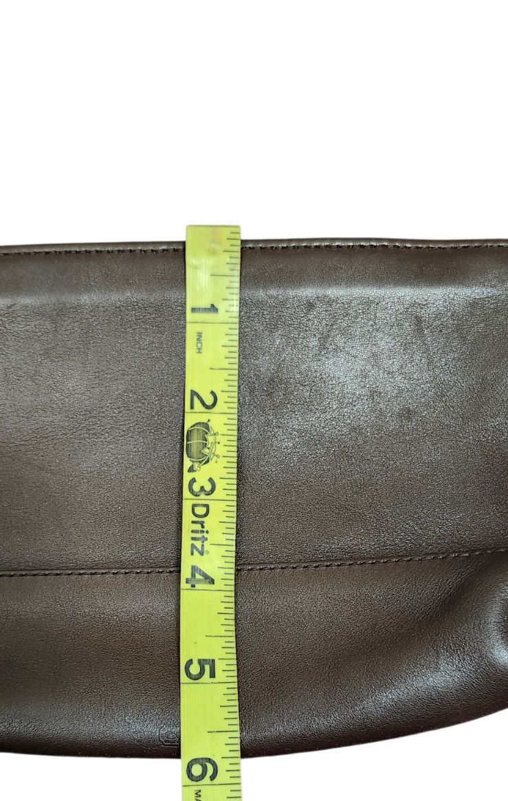 Coach Vintage Coach Leather Cosmetic Pouch Brown Zip Clutch Size ONE SIZE - 10 Thumbnail