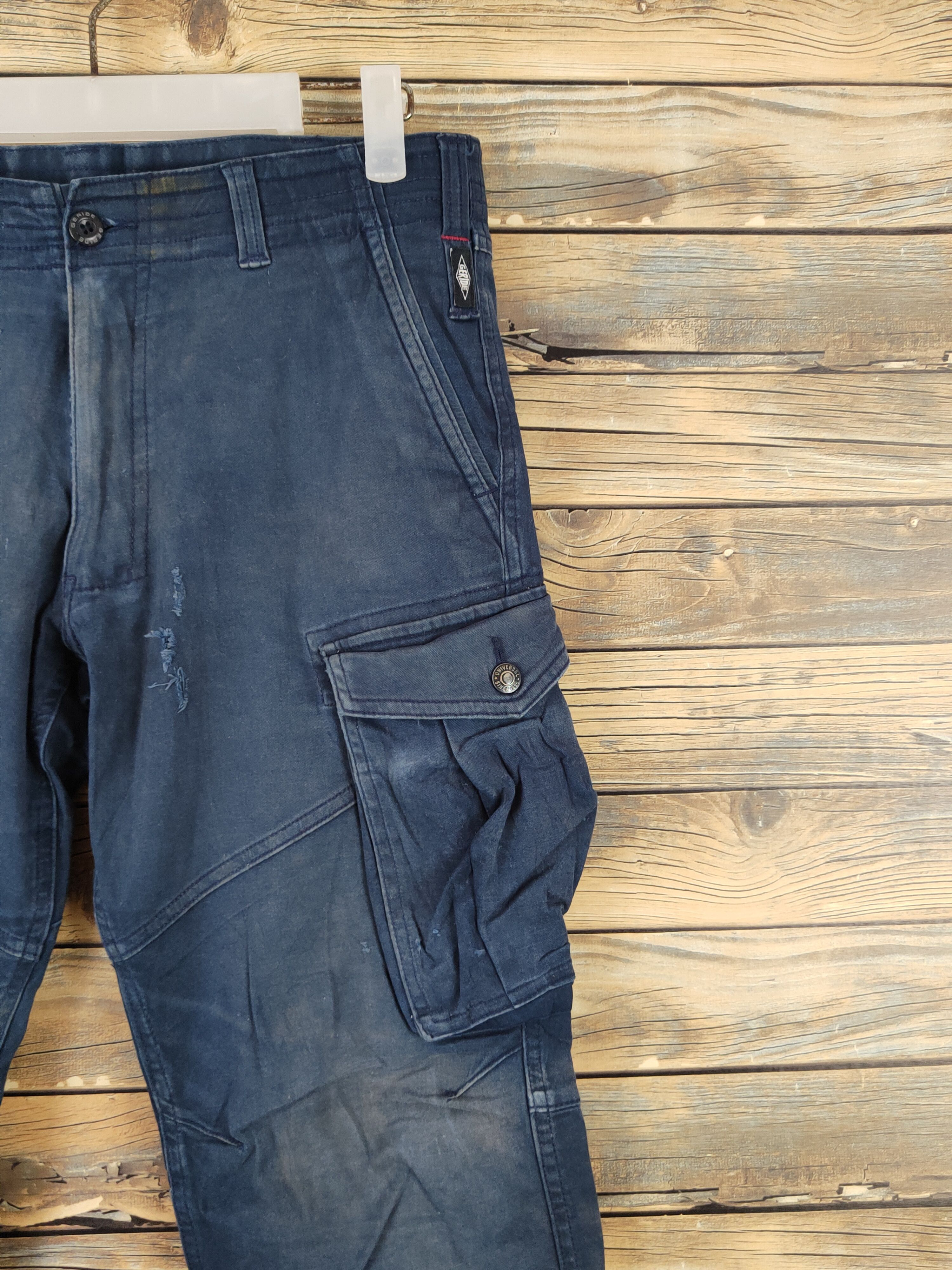 Japanese Brand Geride Navy Multipocket Tactical Cargo Pants #W1313 Size US 32 / EU 48 - 5 Thumbnail
