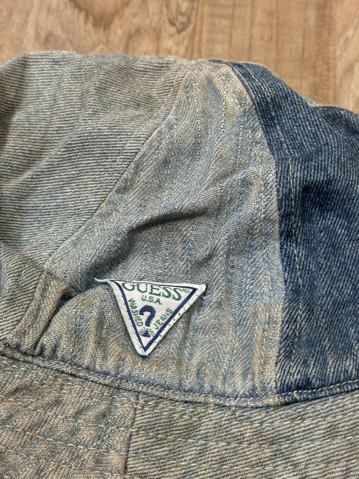 Guess × Vintage VINTAGE GUESS PATCHWORKS DENIM HAT Size ONE SIZE - 3 Thumbnail