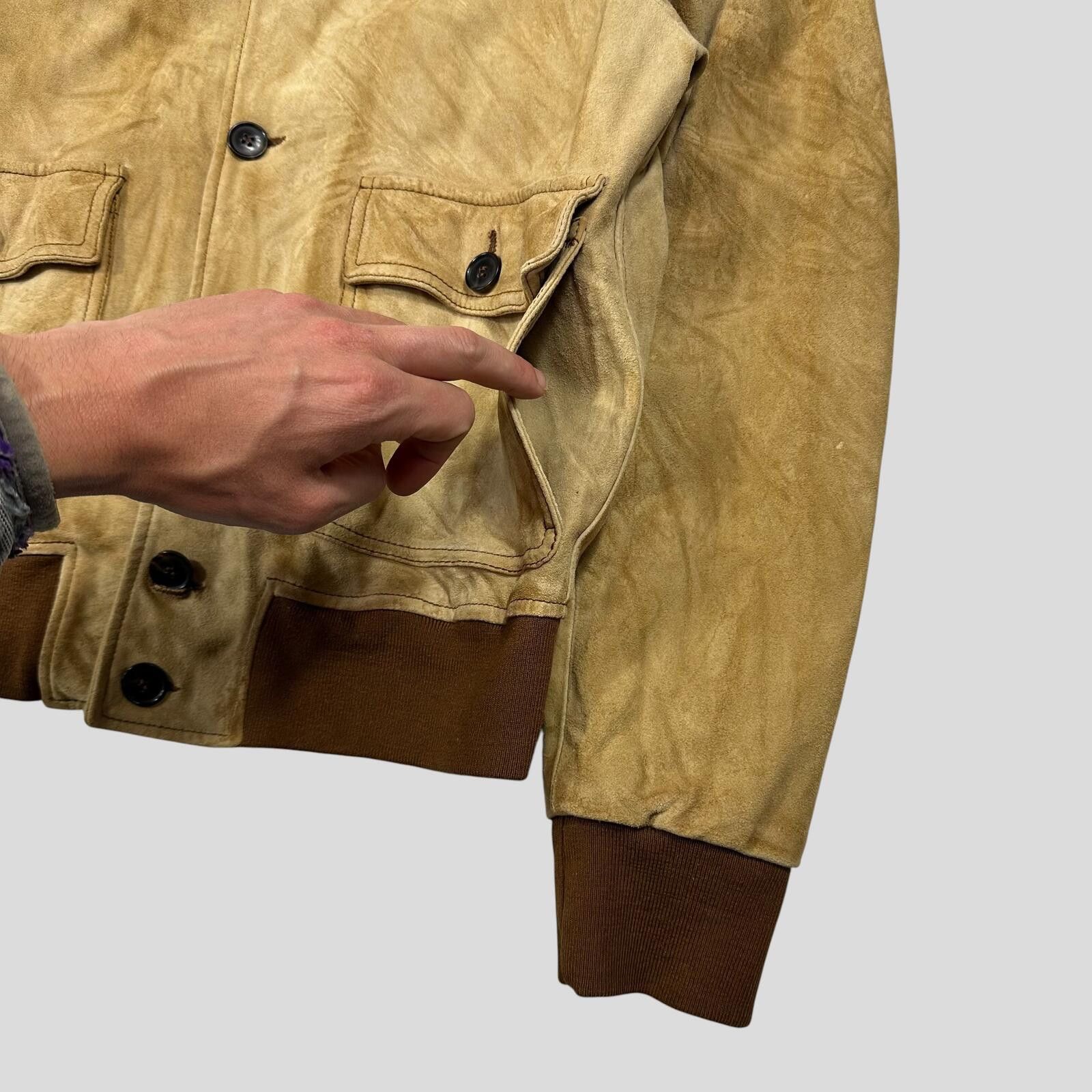 Dolce & Gabbana Dolce & Gabanna 00’s Goatskin Leather Flight Jacket - M Size US M / EU 48-50 / 2 - 8 Thumbnail