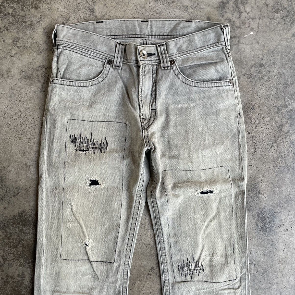 Wrangler 🔥Vintage Wrangler Stoned Washed Ripped Distress Denim Jeans Size US 31 - 2 Thumbnail