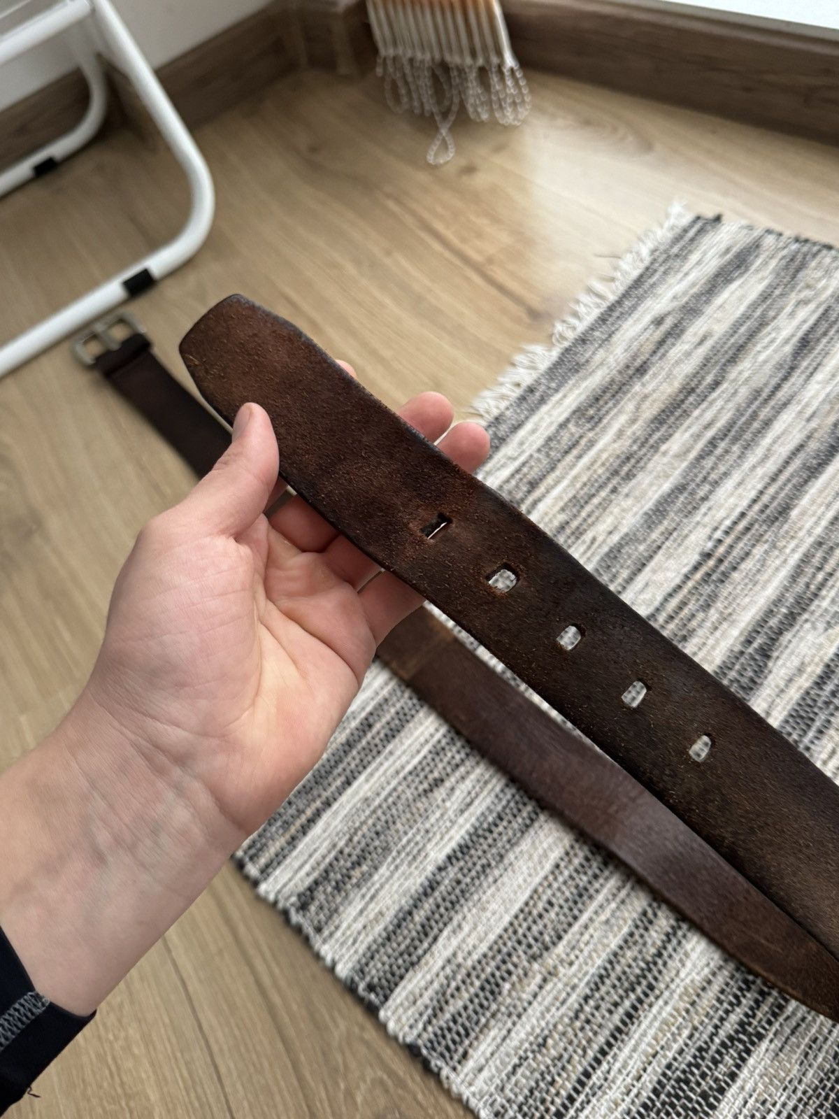 Diesel Diesel Vintage Metal Logo Leather Brown Mens Belt 34-36 Size 34 - 11 Thumbnail