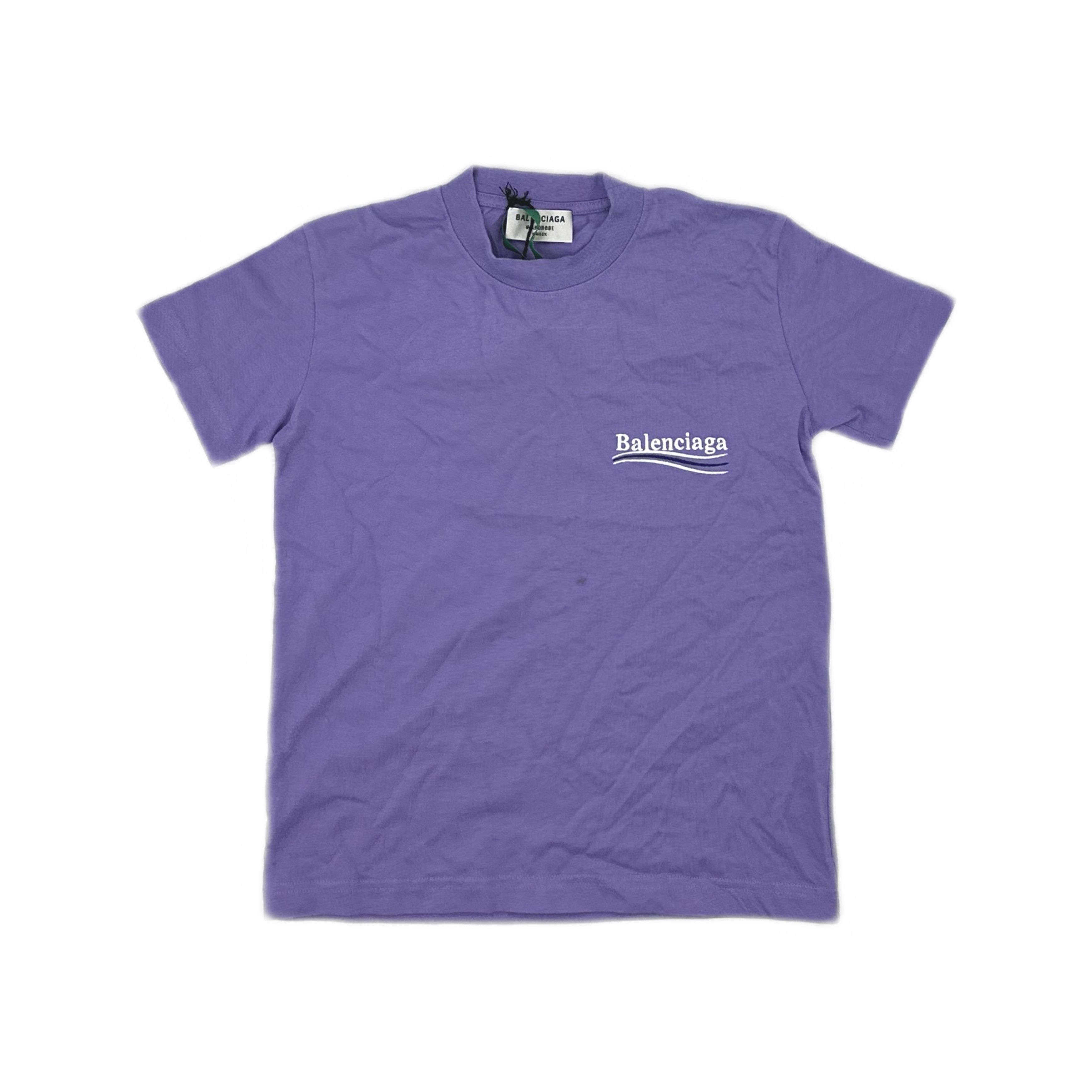 Balenciaga Balenciaga Wave Logo T-Shirt Purple Size XS Size US XS / EU 42 / 0 - 1 Thumbnail