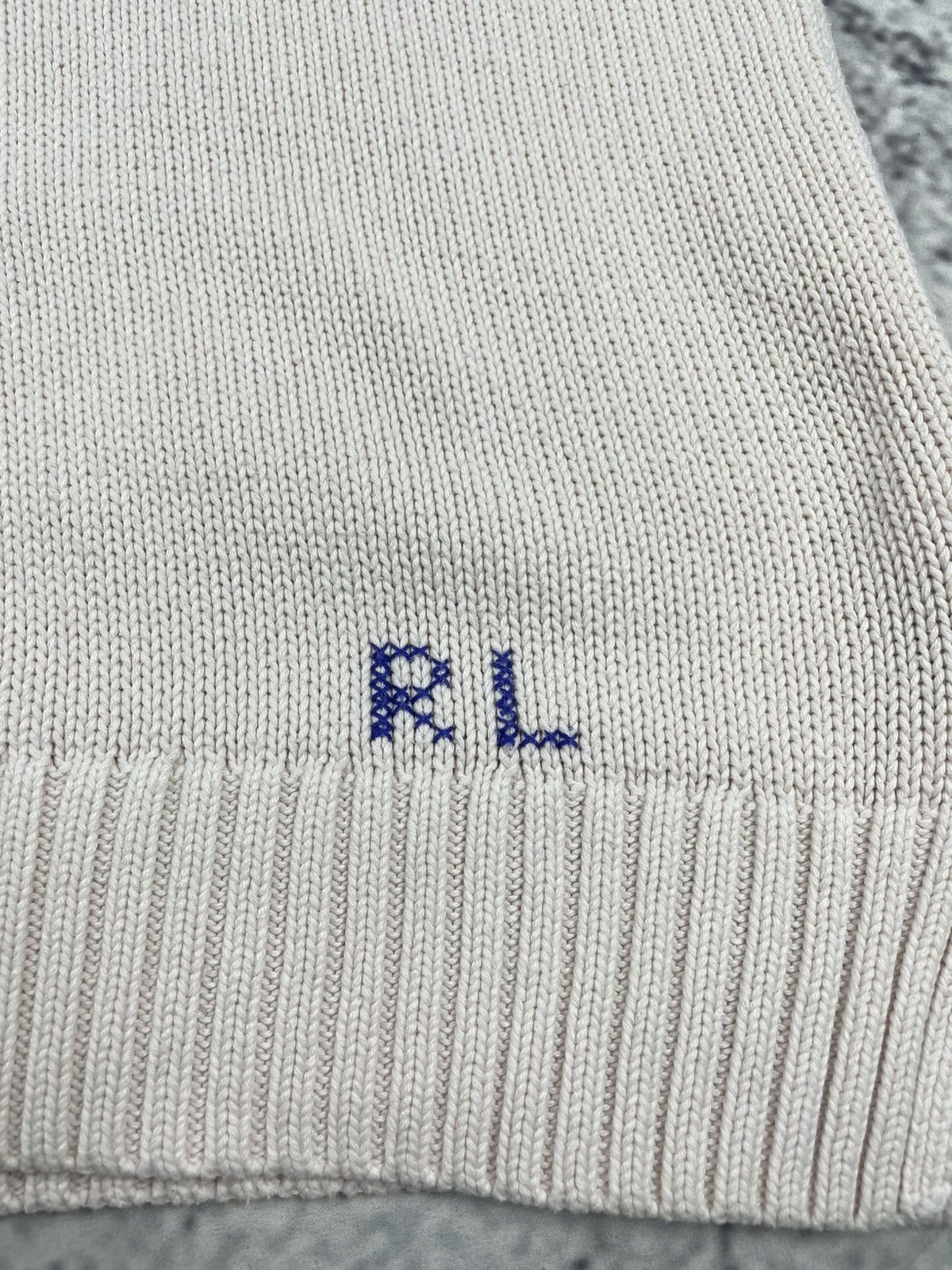 Polo Ralph Lauren Polo Ralph Lauren M Bear Cotton Sweater Beige Premium Size M / US 6-8 / IT 42-44 - 10 Thumbnail