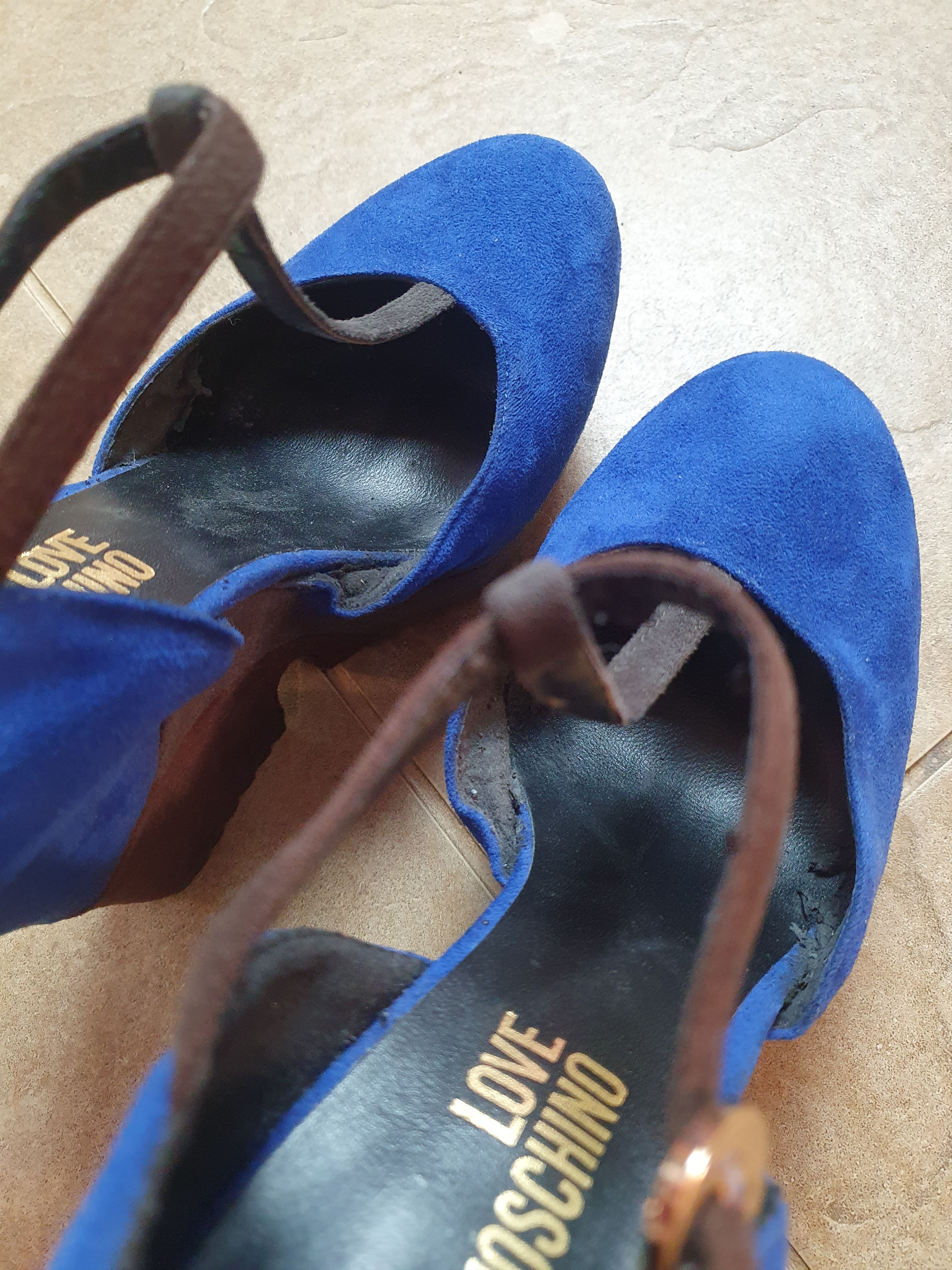 Moschino women's shoes Love Moschino blue platform shoes, size 38 Size US 7 / IT 37 - 19 Thumbnail