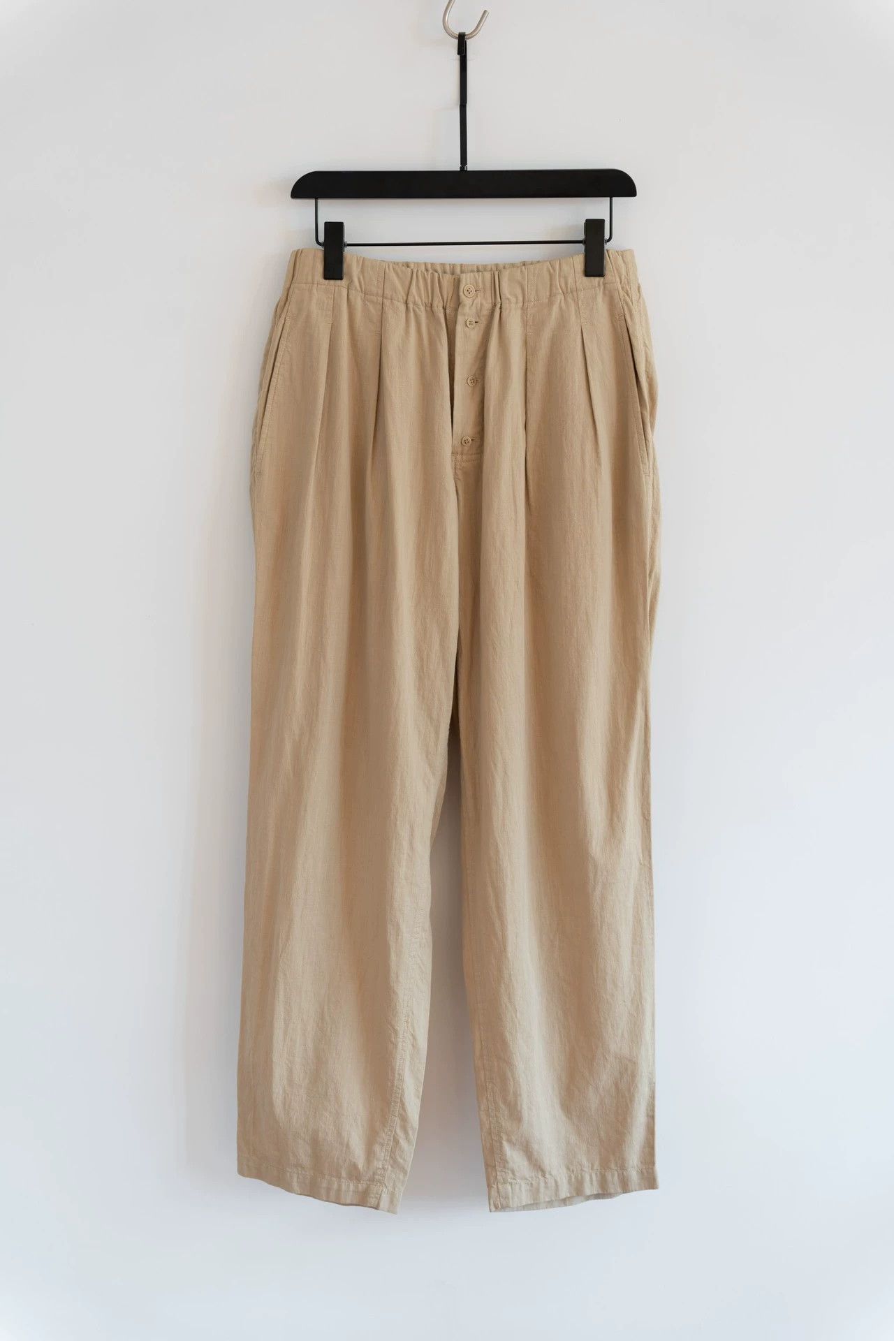 Yohji Yamamoto Yohji Yamamoto 15AW Offwhite Cotton Straight Pants Size US 34 / EU 50 - 1 Thumbnail