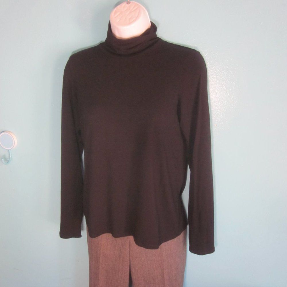 Eileen Fisher Eileen Fisher Classic Black Turtleneck Size SP Petite Size S / US 4 / IT 40 - 9 Thumbnail
