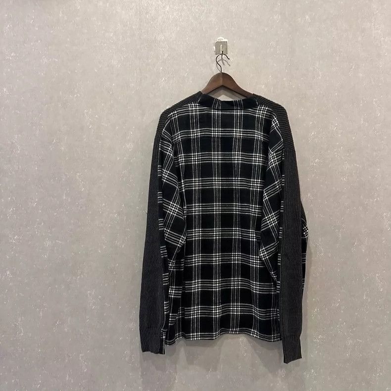 Balenciaga Balenciaga Plaid Printed V-Neck Long Sleeve Shirt Size US S / EU 44-46 / 1 - 2 Thumbnail
