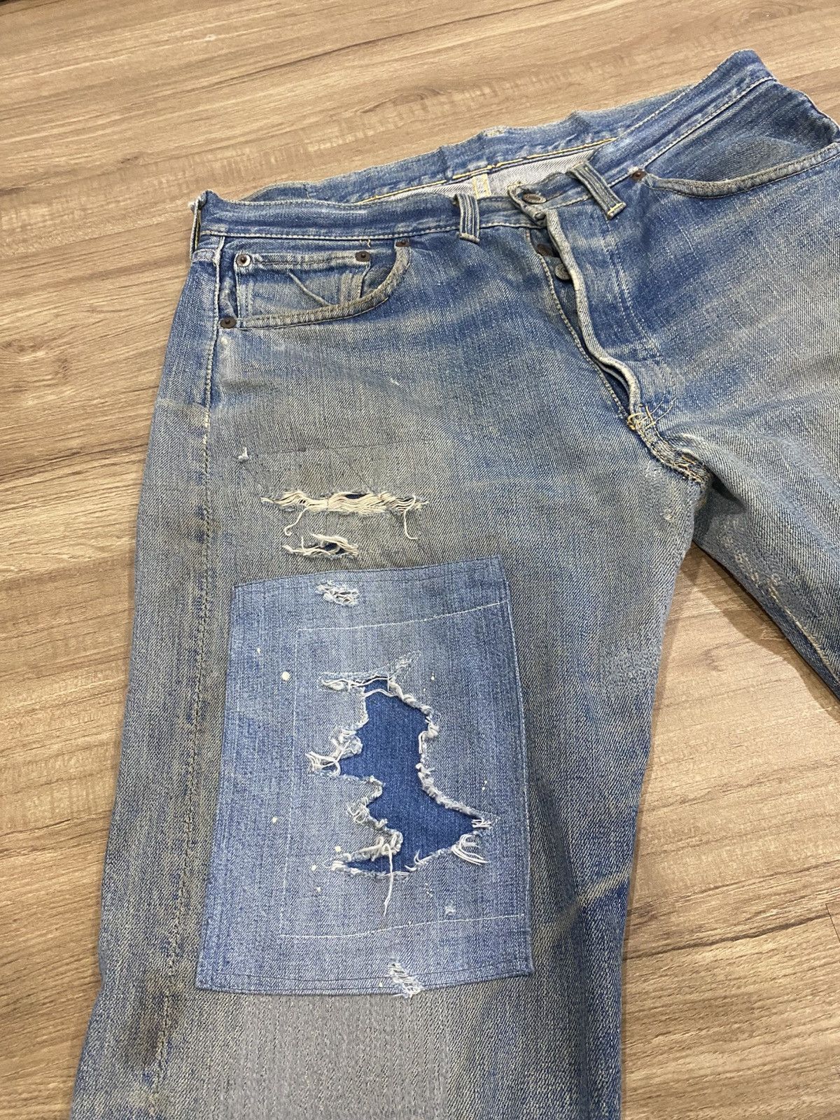 Levi's True vintage Levis 501 Big E Hidden Rivert selvadge Size US 34 / EU 50 - 7 Thumbnail