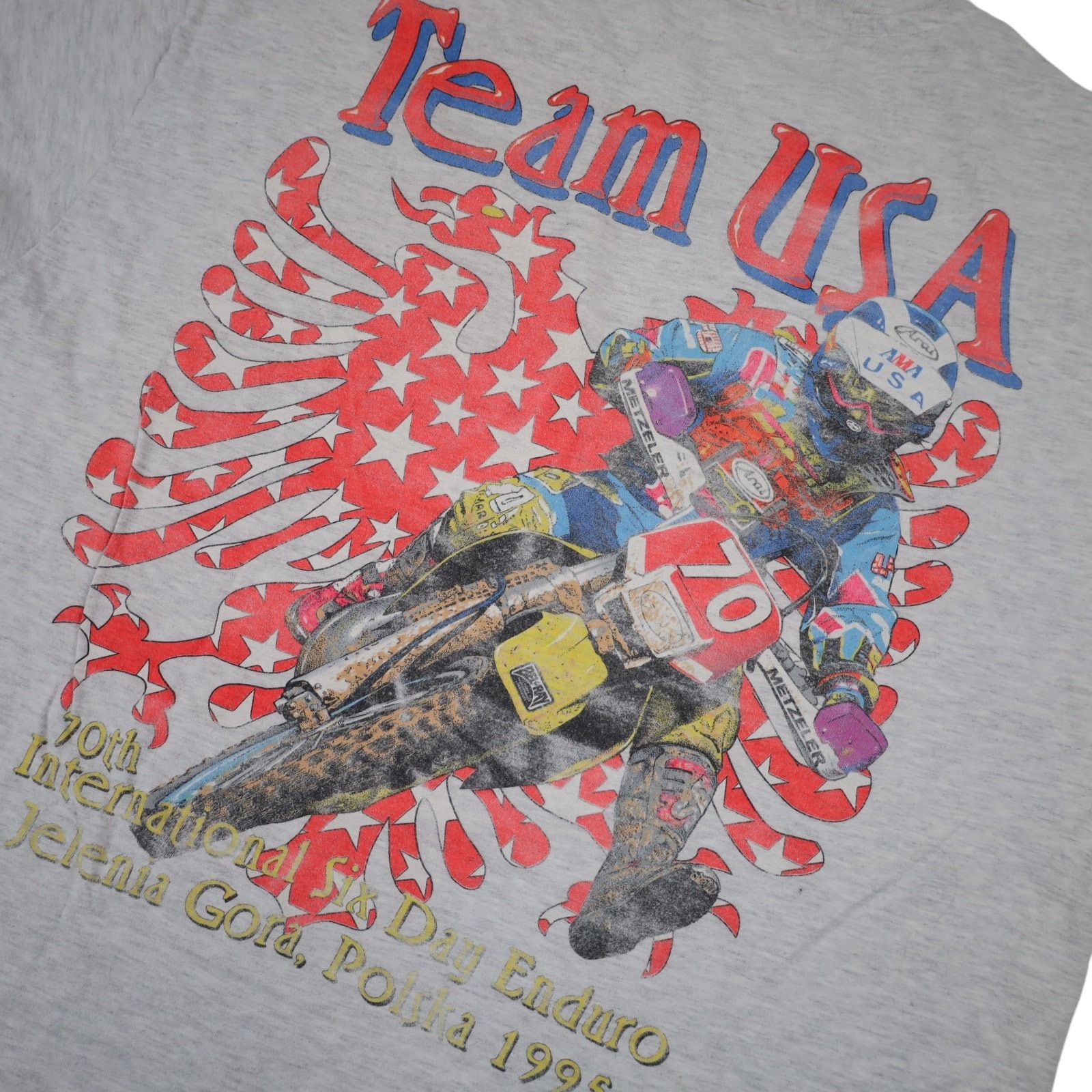 Hanes × Vintage Vintage 1995 Enduro Motorcycle Racing Graphic T Shirt Size US XL / EU 56 / 4 - 11 Thumbnail