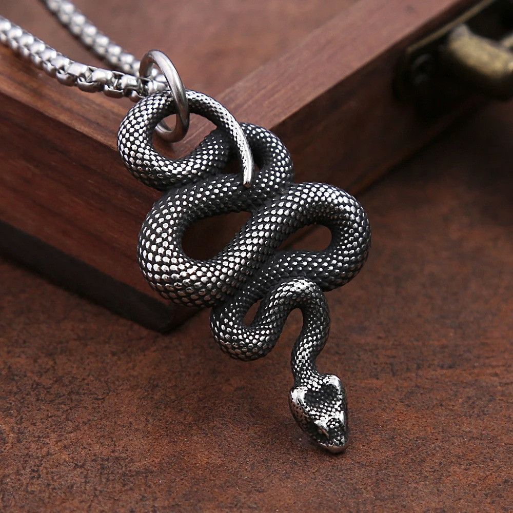Vintage Fashion Retro Gothic Snake Necklace Size ONE SIZE - 5 Thumbnail