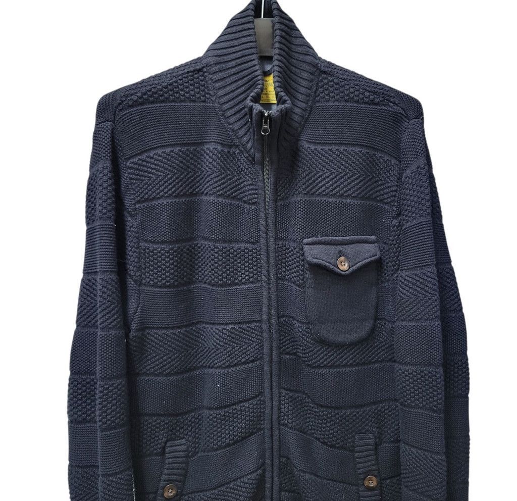 Vintage Vintage 1946 Men Navy Full-Zip Knit Washed & Beaten Cotton Size US M / EU 48-50 / 2 - 5 Thumbnail