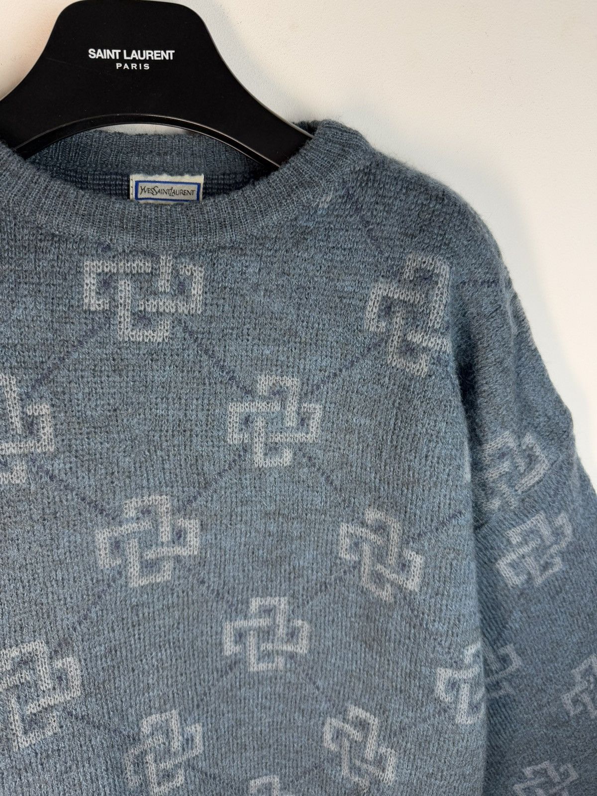 Yves Saint Laurent 1990s YSL Sweater Wool Soft Knitted Vintage Sweatshirt Size US XL / EU 56 / 4 - 2 Thumbnail