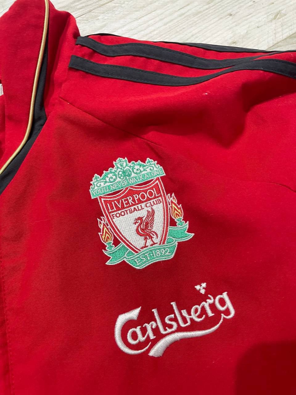 Adidas Vintage Adidas Liverpool 2009 2010 Track Soccer Jacket Size US L / EU 52-54 / 3 - 7 Thumbnail