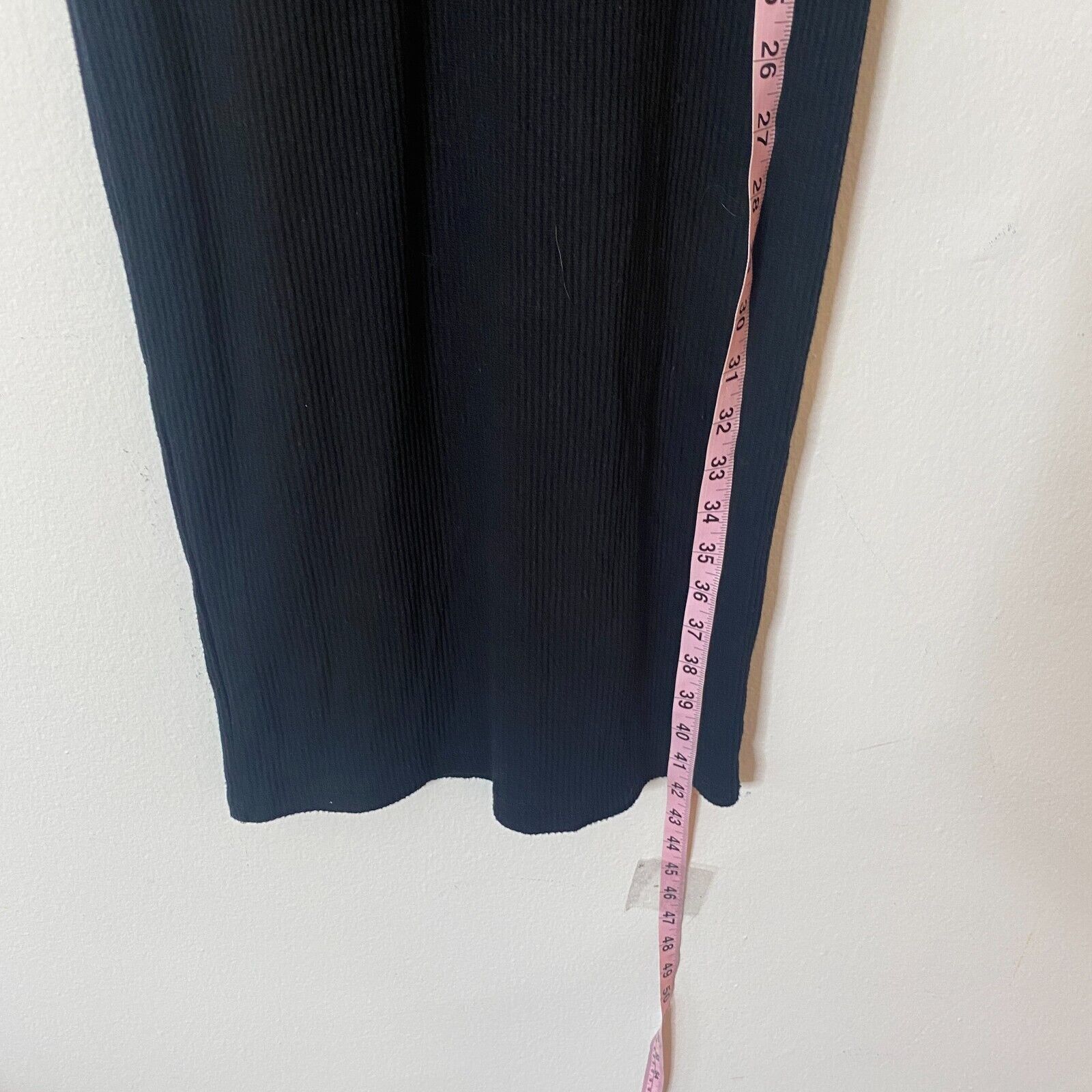 Other Black Mock Neck Ribbed Bodycon Sleeveless Cut Out Dress S Size S / US 4 / IT 40 - 8 Thumbnail