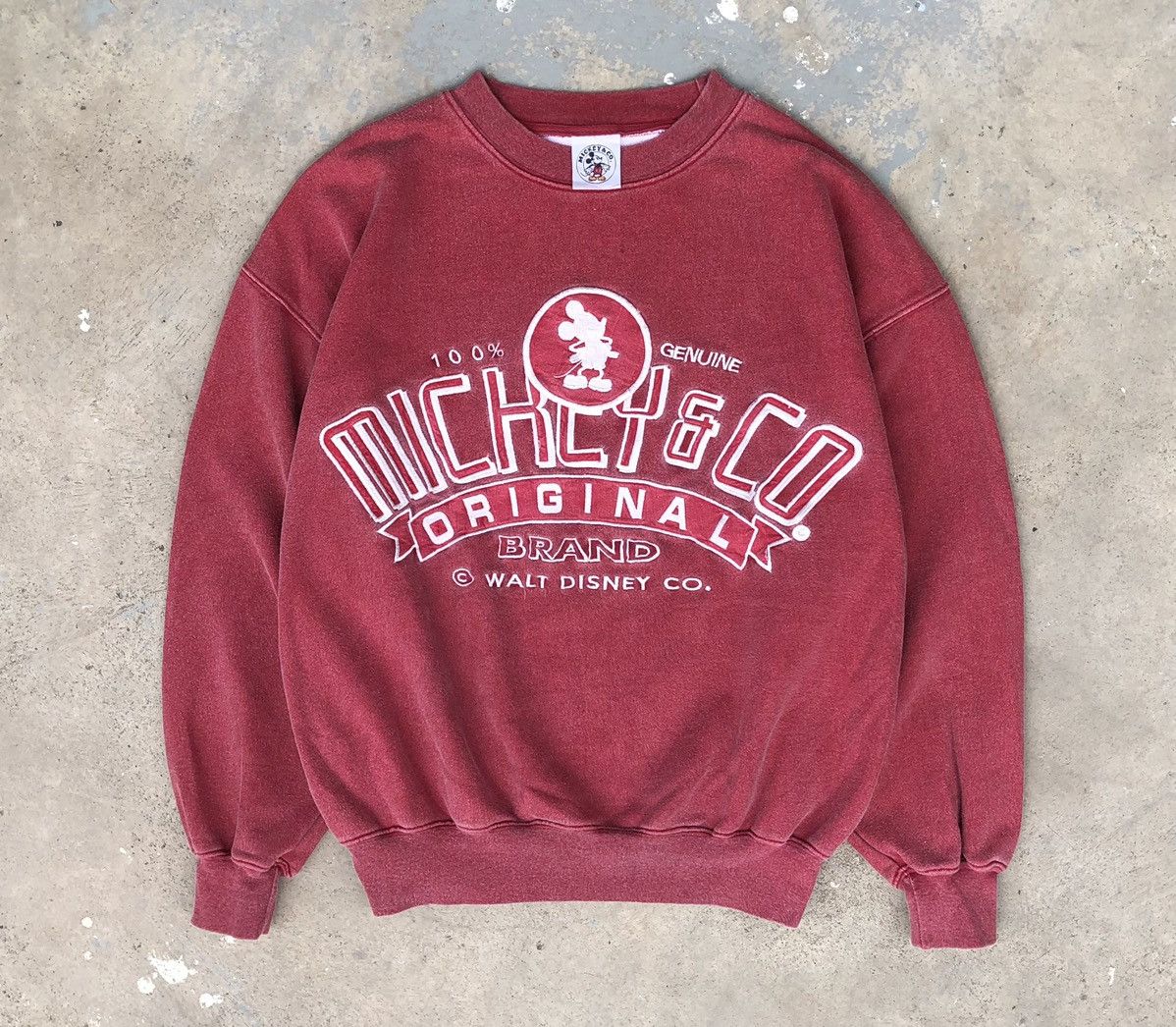 Vintage Vintage 90s Mickey Mouse Sun Faded Crewneck Size US S / EU 44-46 / 1 - 5 Thumbnail