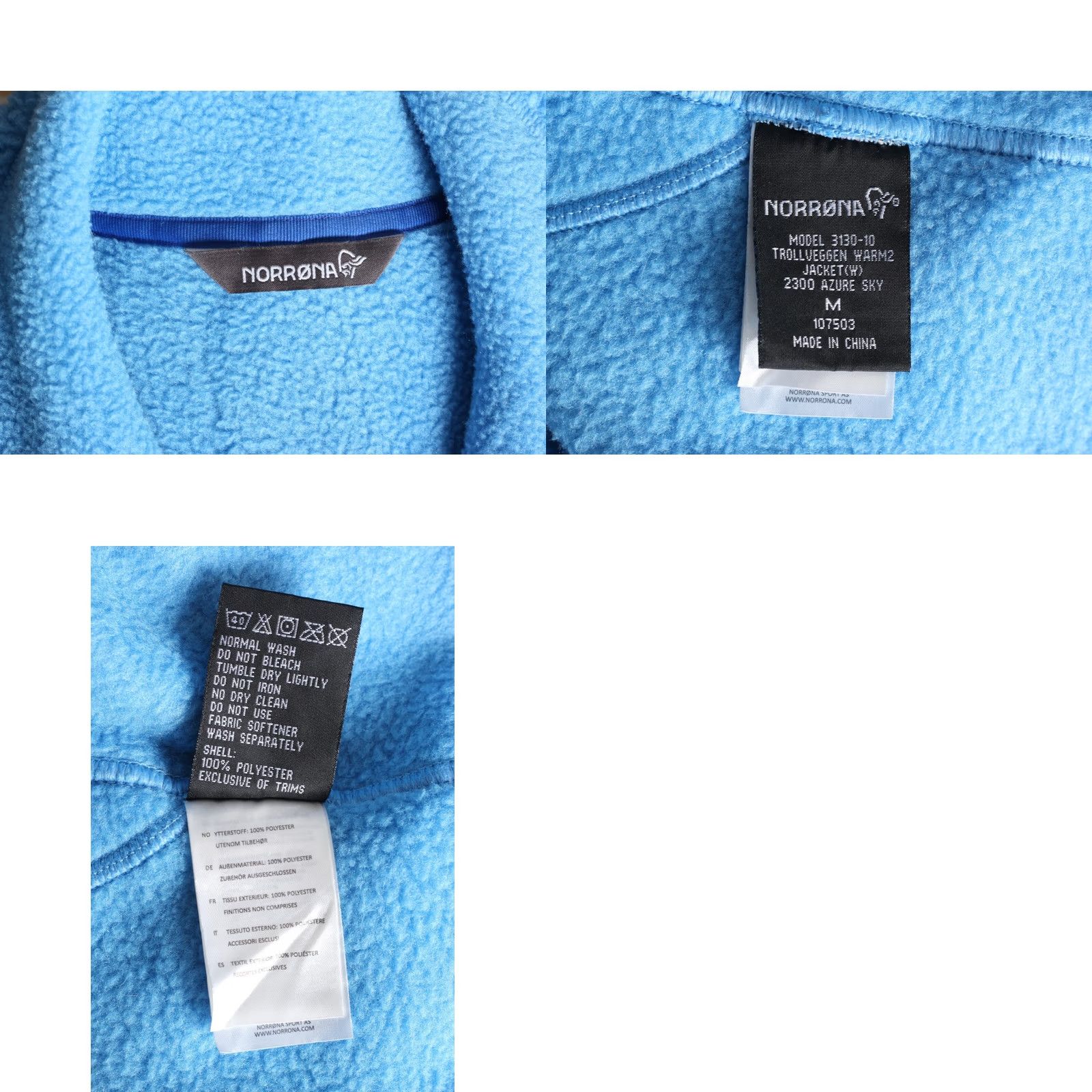 Vintage NORRONA Trollveggen Fleece Jacket Women M Blue MJ5739 Size M / US 6-8 / IT 42-44 - 8 Thumbnail