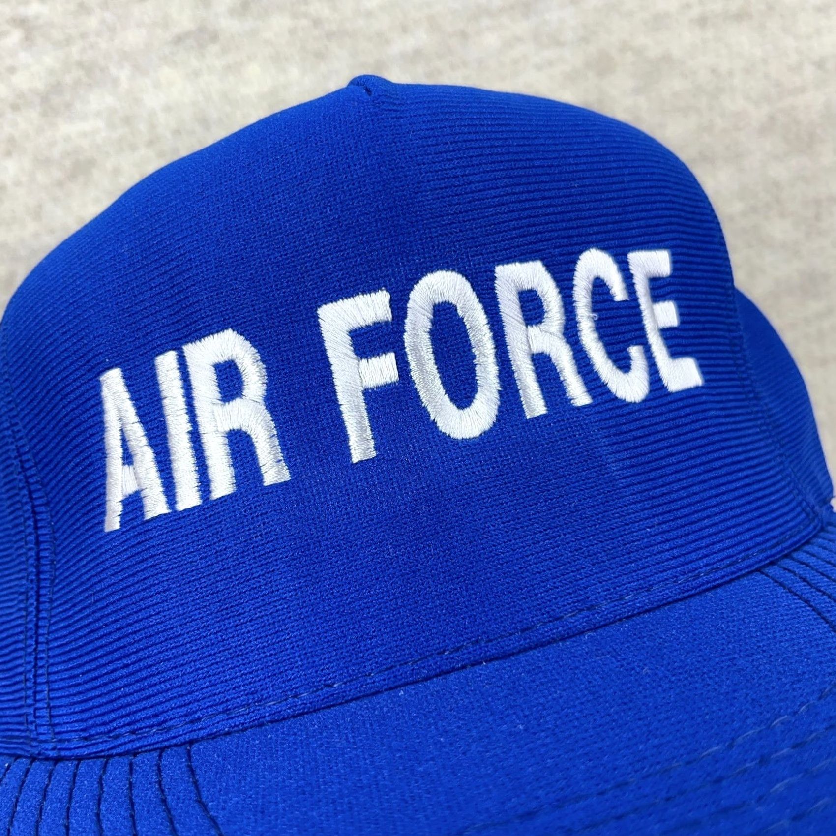Vintage VINTAGE Eagle Crest Hat Cap Snapback Made In USA Military Veteran 90s USAF BL9 Mens One Size Blue Cotton Polyester Knit Size ONE SIZE - 3 Thumbnail