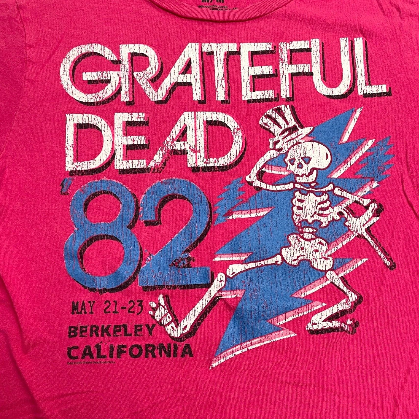 Aeropostale VINTAGE Aeropostale Graphic Band Tee Womens M Pink Round Neck Short Sleeve 80s Music Skull Casual Shirt Size 32" / US 10 / IT 46 - 3 Thumbnail