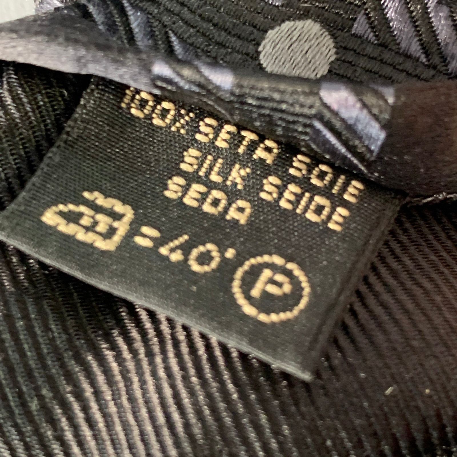 Ermenegildo Zegna ERMENEGILDO ZEGNA Black Navy Geometric Jacquard Silk Tie Size ONE SIZE - 4 Thumbnail