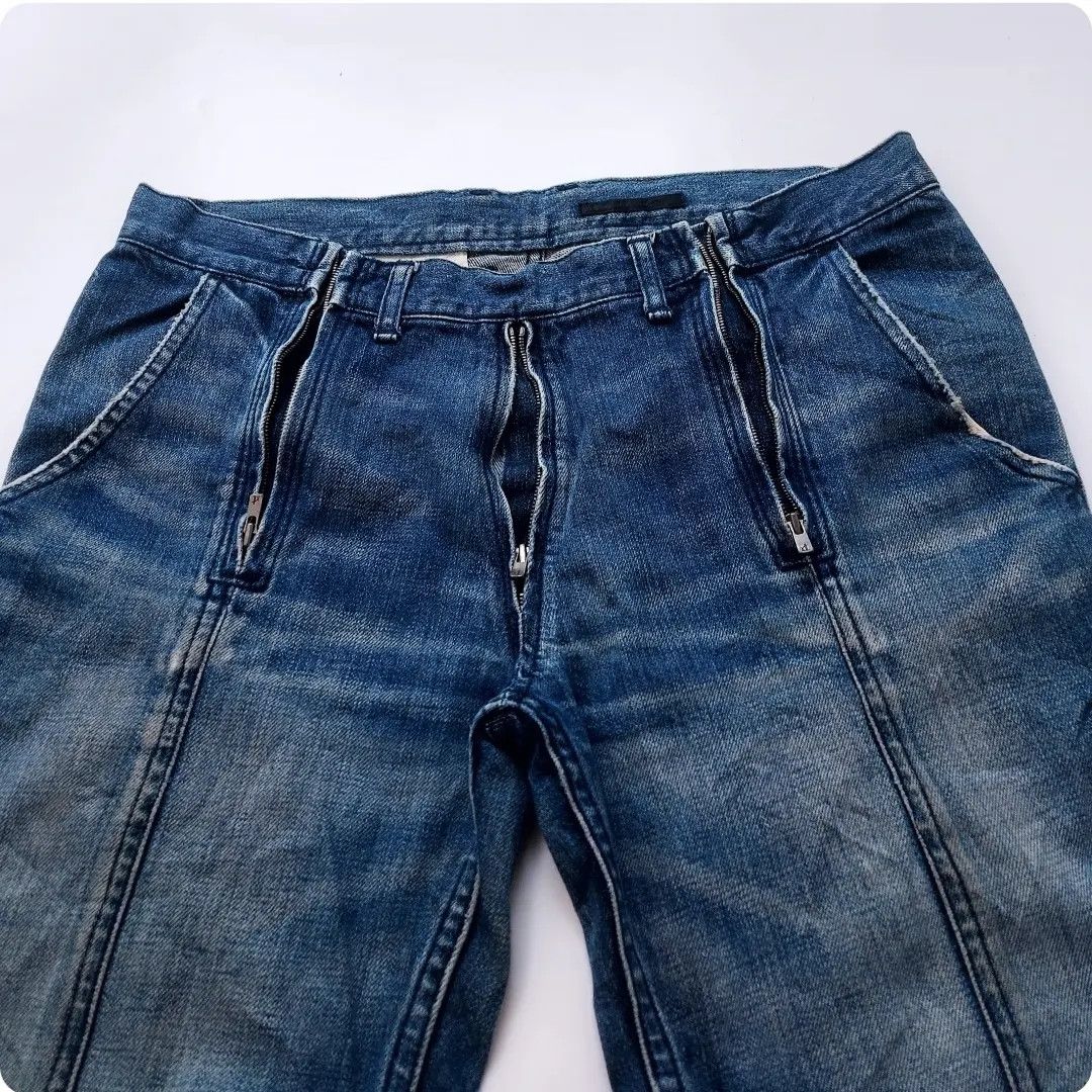 The Viridi-anne × Vintage The Viridi Anne Triple Zipper Denim Pants Size US 33 - 6 Thumbnail