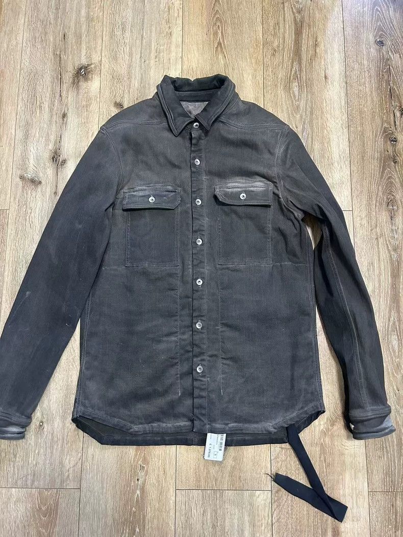 Rick Owens Rick Owens Worn and waxed work jacket Size US S / EU 44-46 / 1 - 1 Thumbnail