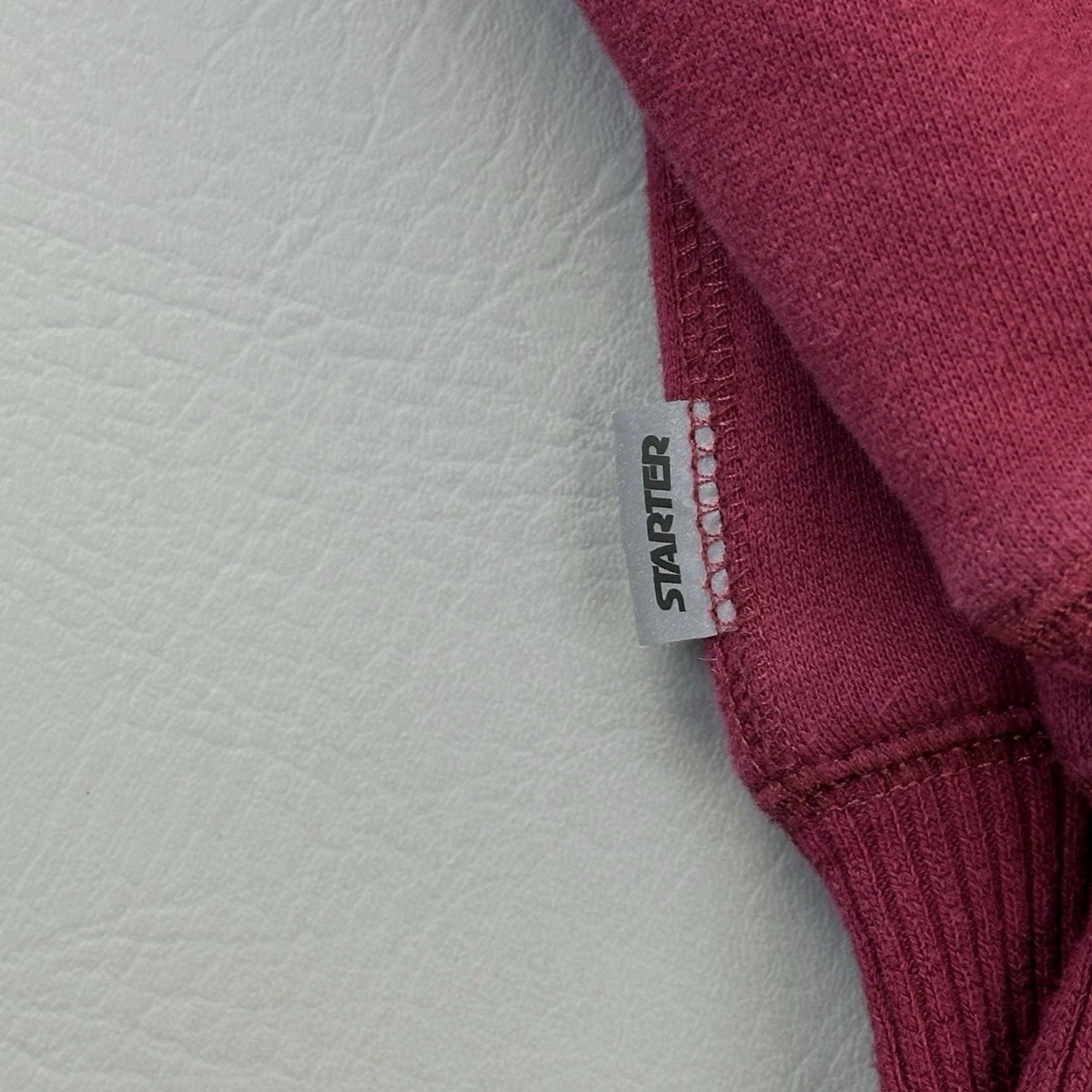 Starter VINTAGE Starter Hoodie Mens Large Burgundy Full Zip Embroidered Logos Y2K Size US L / EU 52-54 / 3 - 3 Thumbnail