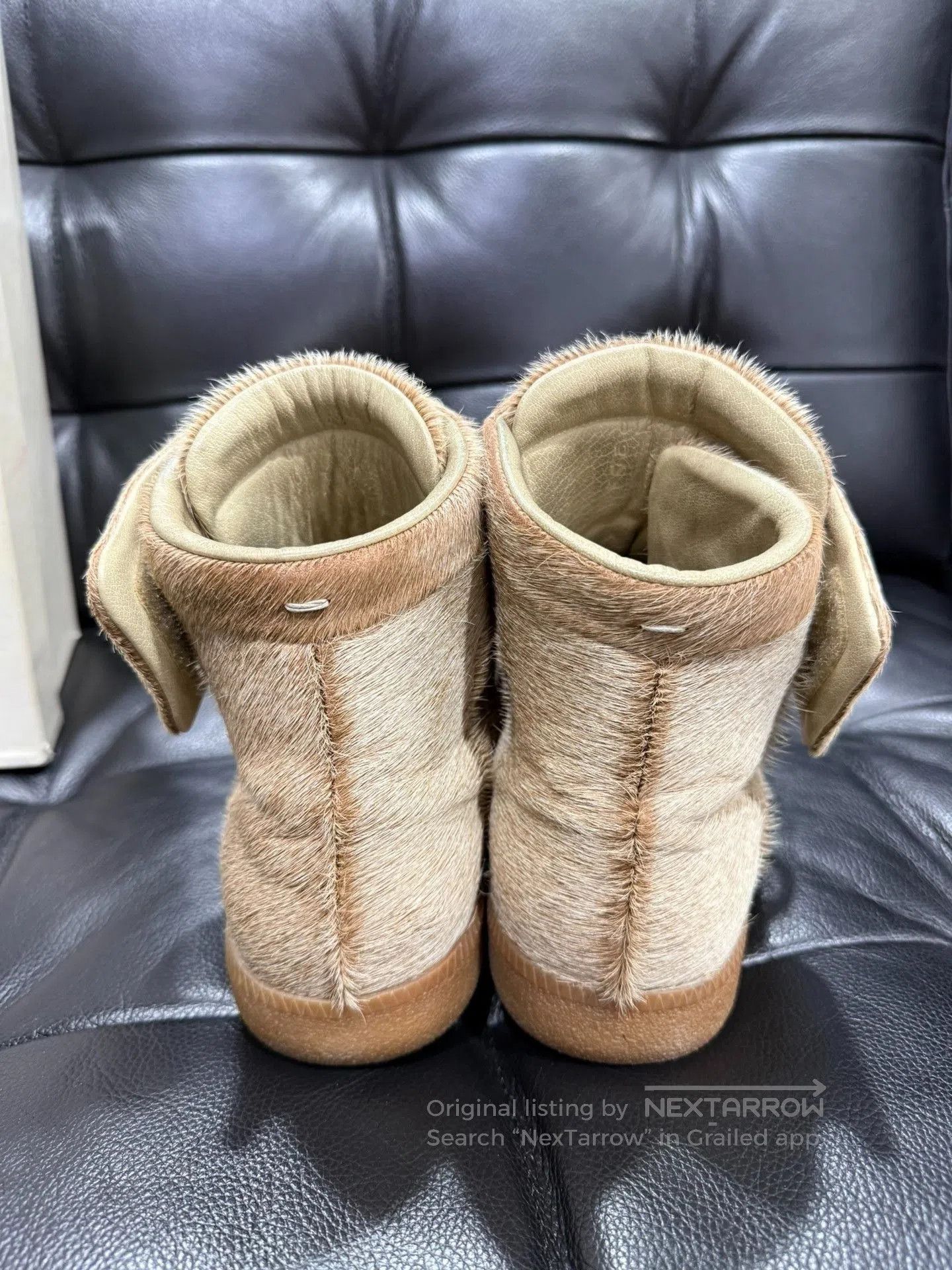 Maison Margiela Maison Margiela Beige Horse Hair Boots. Size US 9 / EU 42 - 4 Thumbnail