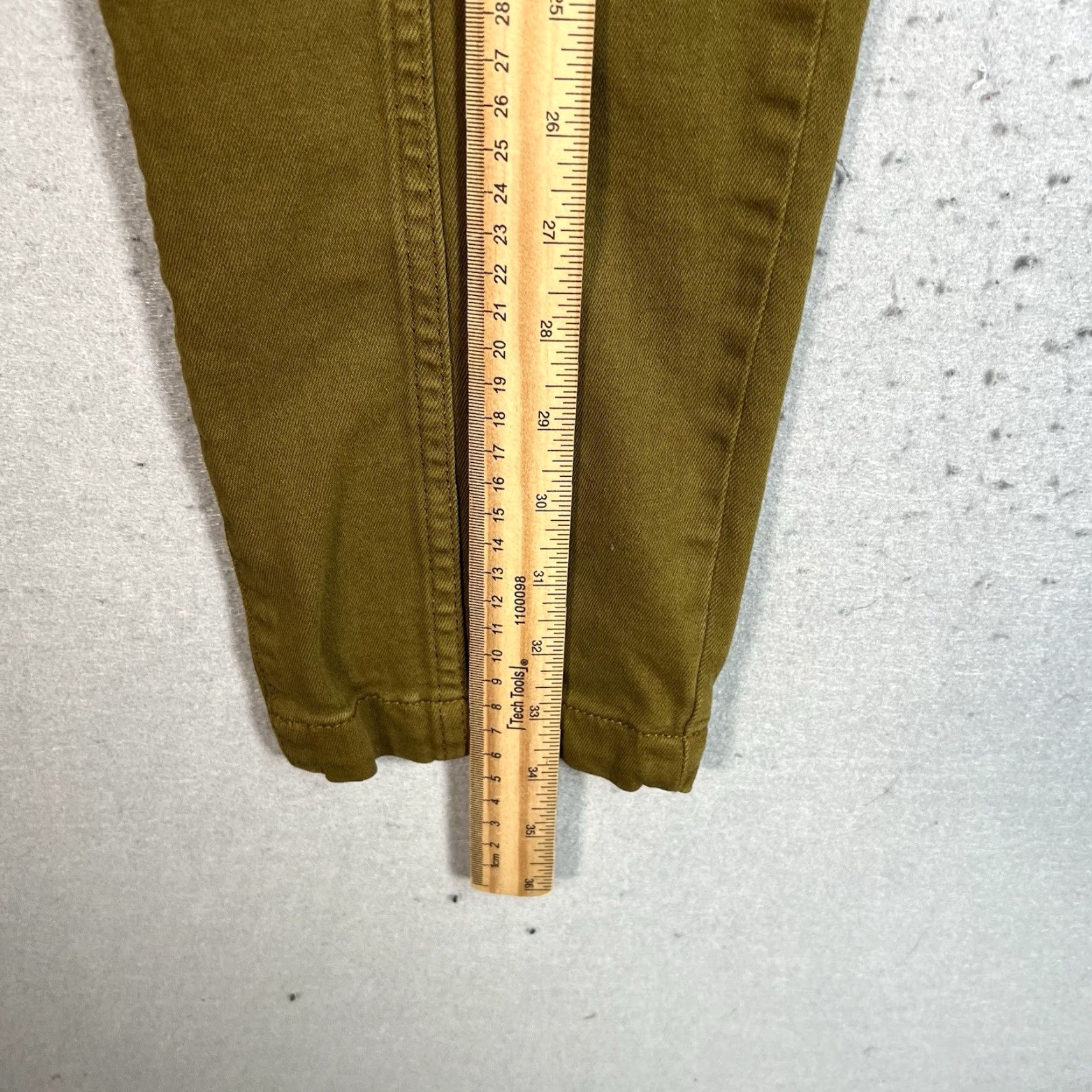 Banana Republic Banana Republic Slim Chino Pants - Olive Green Mid Rise Skinny 31 Women's Flat Front Zipper Closure, 25.5" Inseam, Regular Size Size 24" / US 00 / IT 34 - 3 Thumbnail