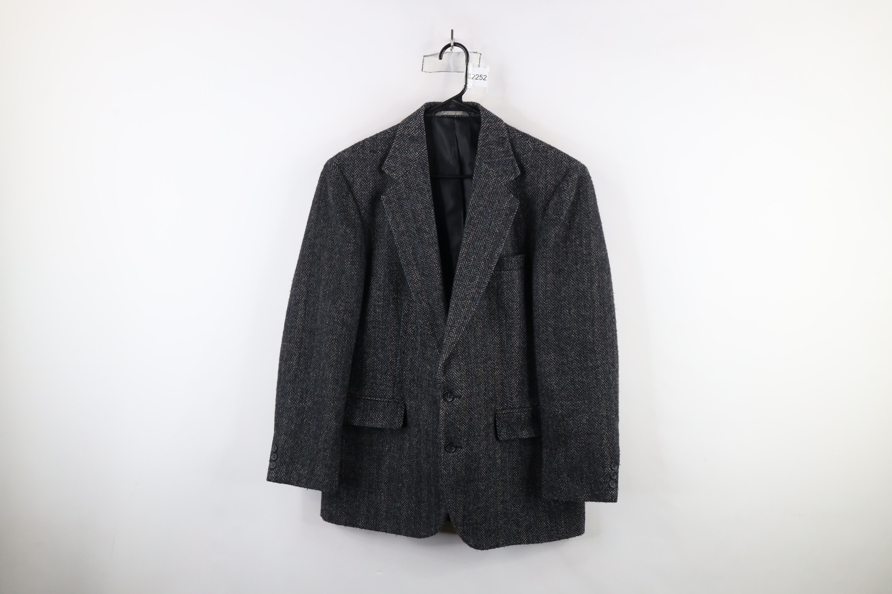 Vintage Vintage 90s Streetwear Wool Tweed Blazer Suit Jacket USA Size US XL / EU 56 / 4 - 1 Thumbnail