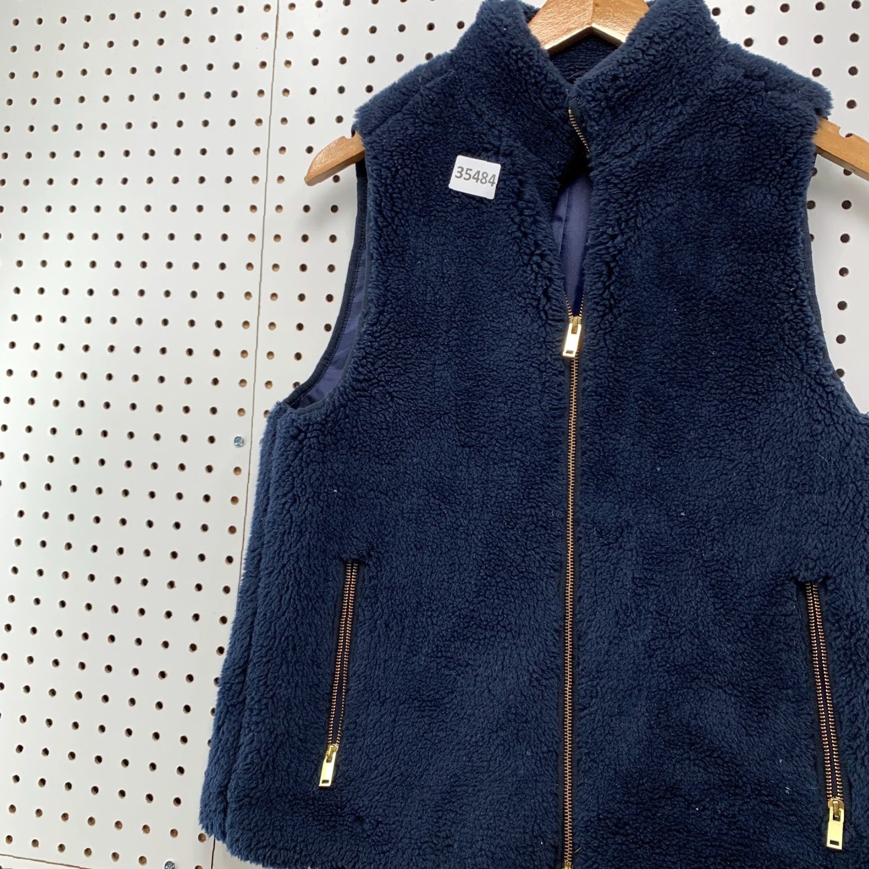 J.Crew JCrew Sherpa Vest jacket Womens Small Blue Deep Pile Sleeveless 19.5x24 Size S / US 4 / IT 40 - 3 Thumbnail