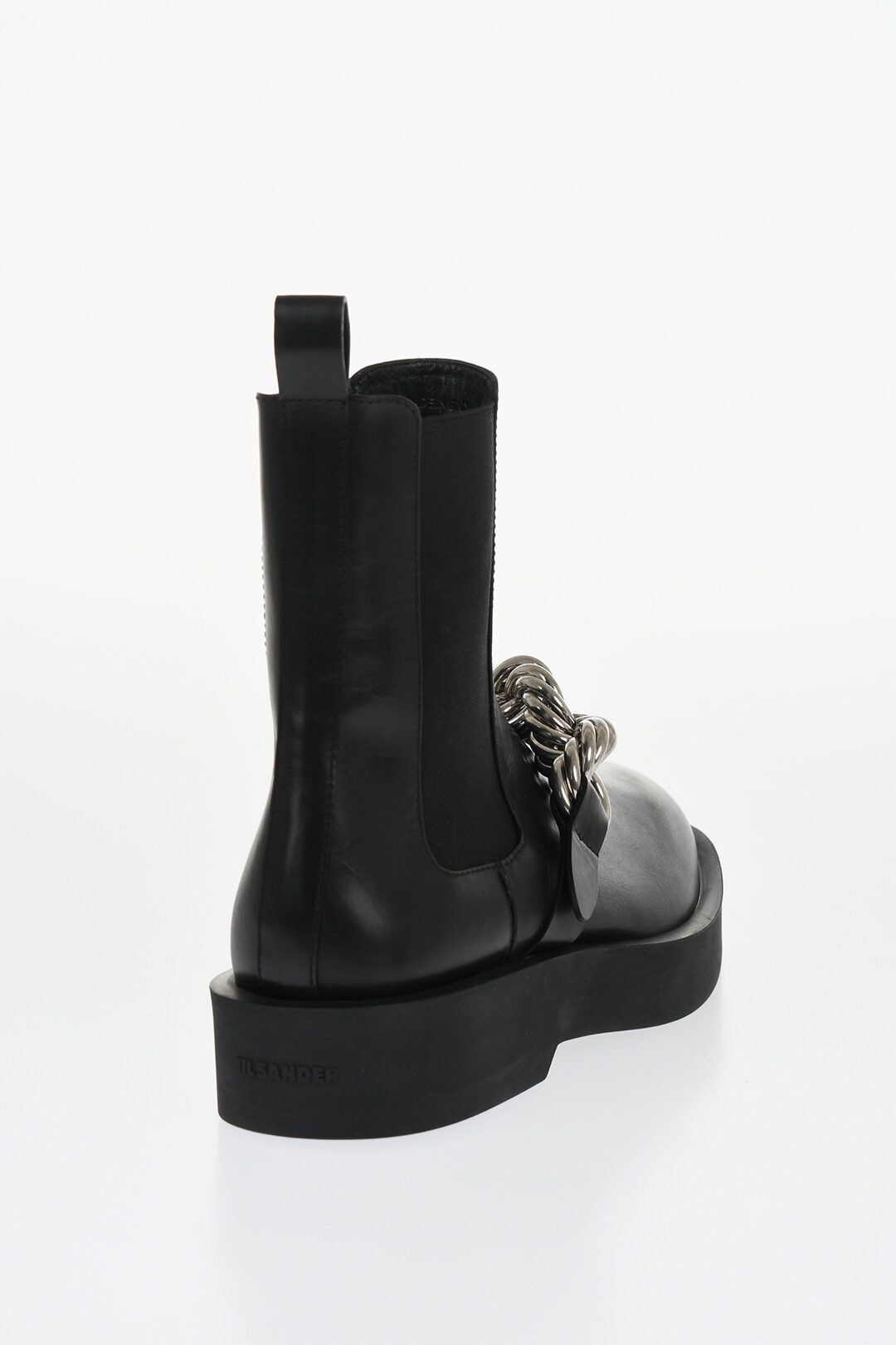 Jil Sander og1mm0625 Leather Chelsea Booties in Black Size US 7 / EU 40 - 3 Thumbnail