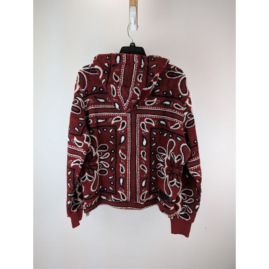 Amiri o1rshd1 Printed Bandana Fleece Hoodie in Red/Black Size US S / EU 44-46 / 1 - 17 Thumbnail