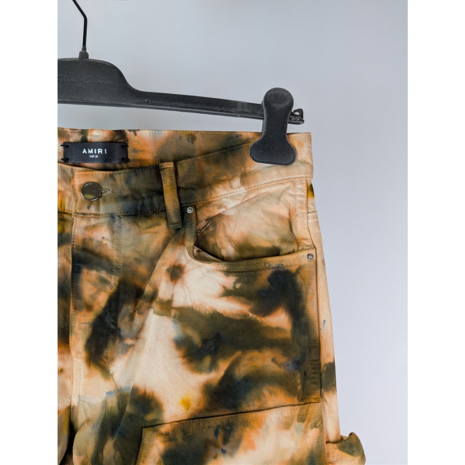 Amiri o1rshd1 Tie Dye Carpenter Pants in Khaki Size US 31 - 5 Thumbnail