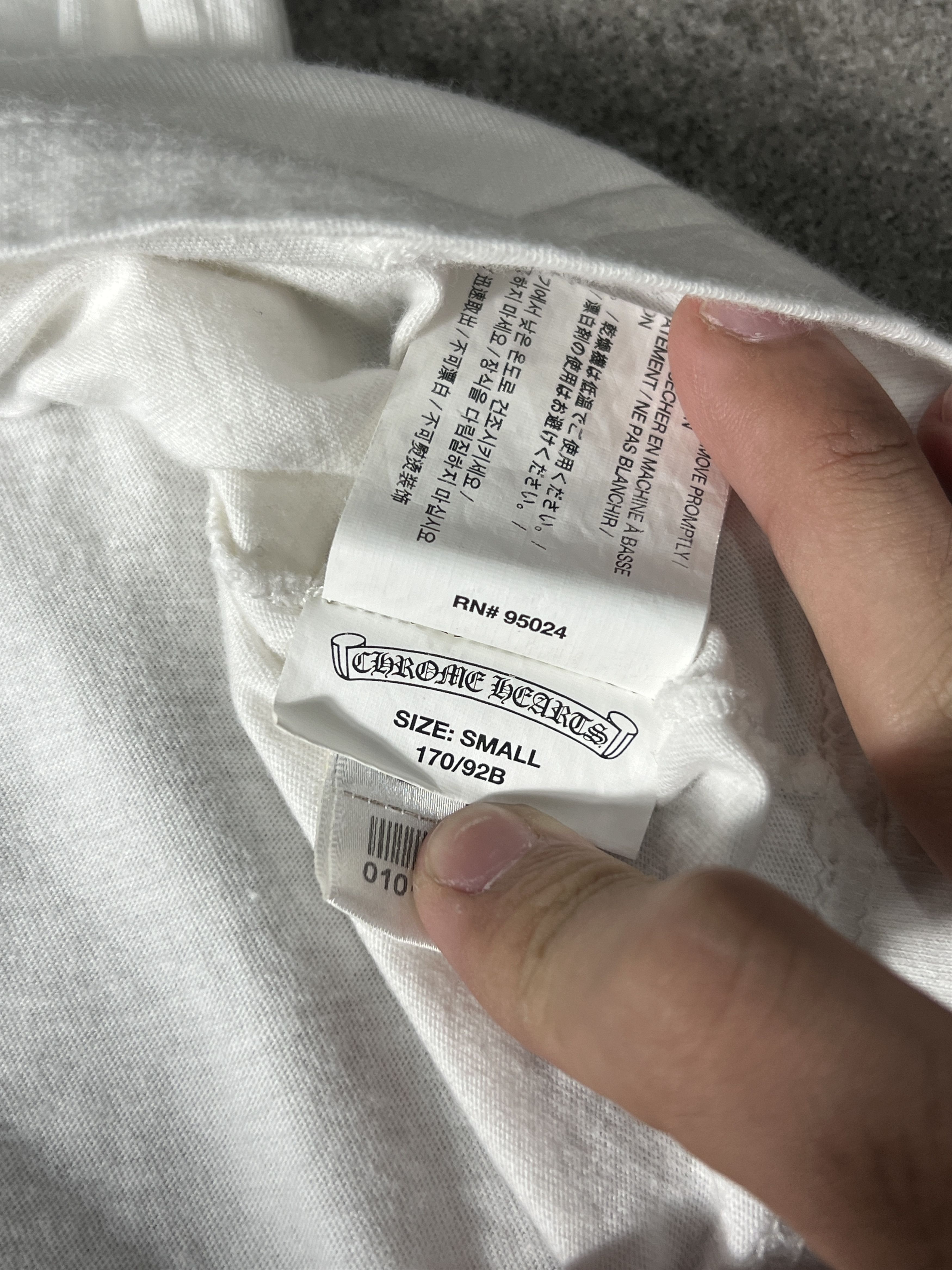 Chrome Hearts Chrome Hearts Cross Grid Pocket Tee White Size S Size US S / EU 44-46 / 1 - 6 Thumbnail