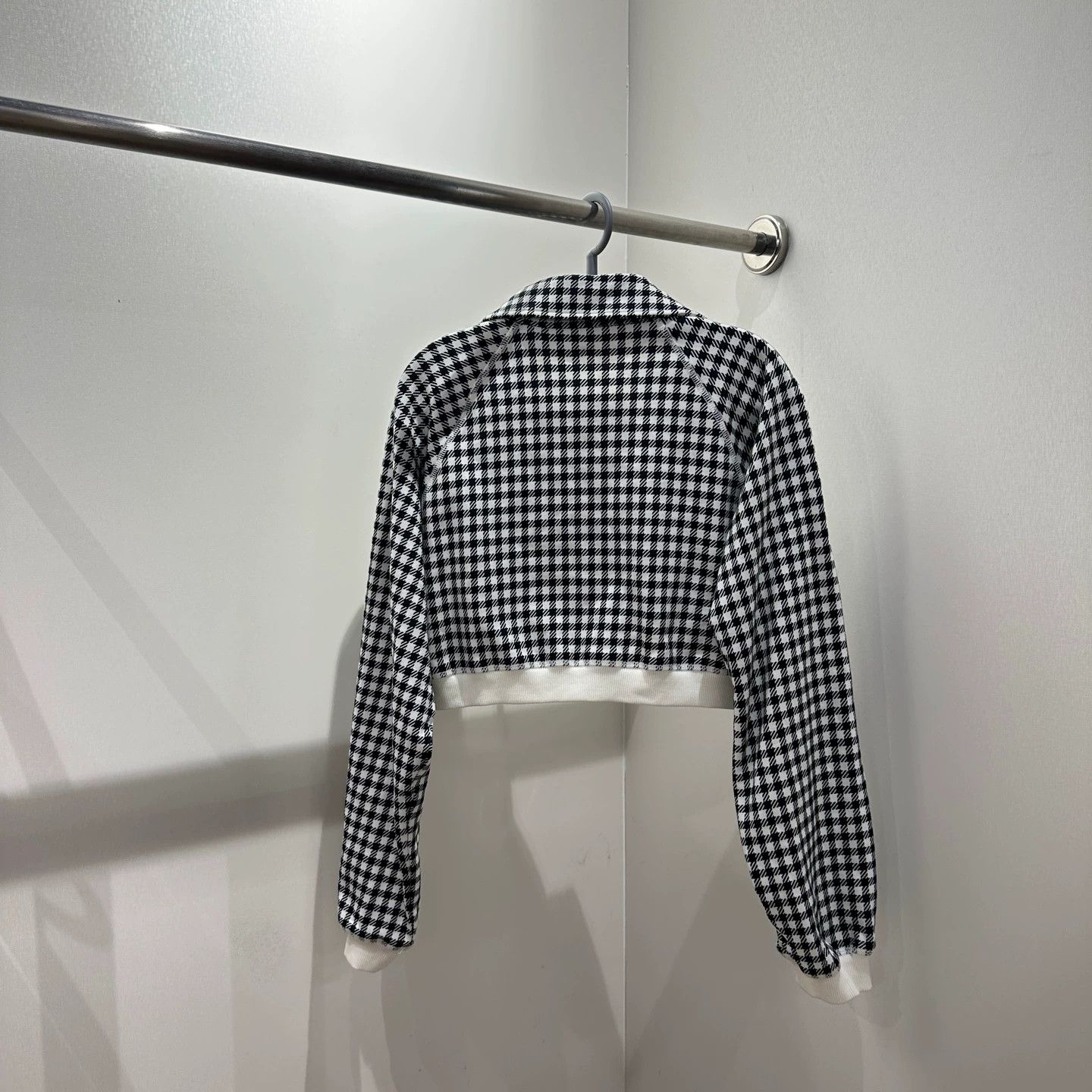 Miu Miu MIU MIU Check Logo Button-Front Collared Cotton Jacket S Size S / US 4 / IT 40 - 2 Thumbnail