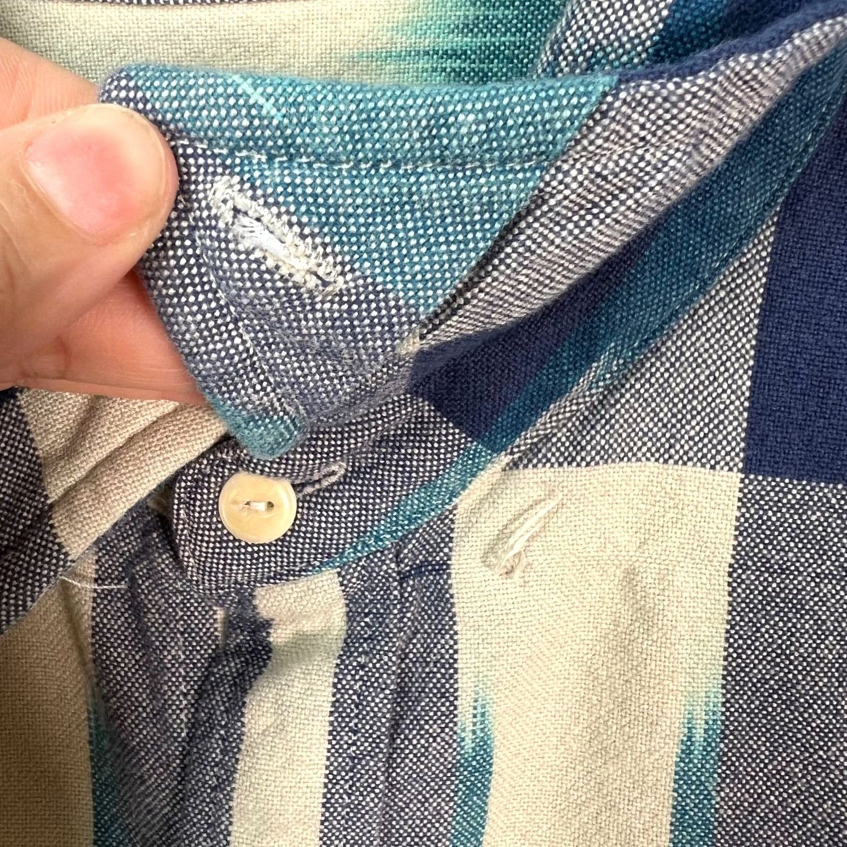 J.Crew J.CREW Mens Medium Slim Plaid Button-Down Shirt Blue/Tan 100% Cotton, Long Sleeve, Classic Slim Fit, Button-Up, Casual, Regular Size, Men Size US M / EU 48-50 / 2 - 7 Thumbnail
