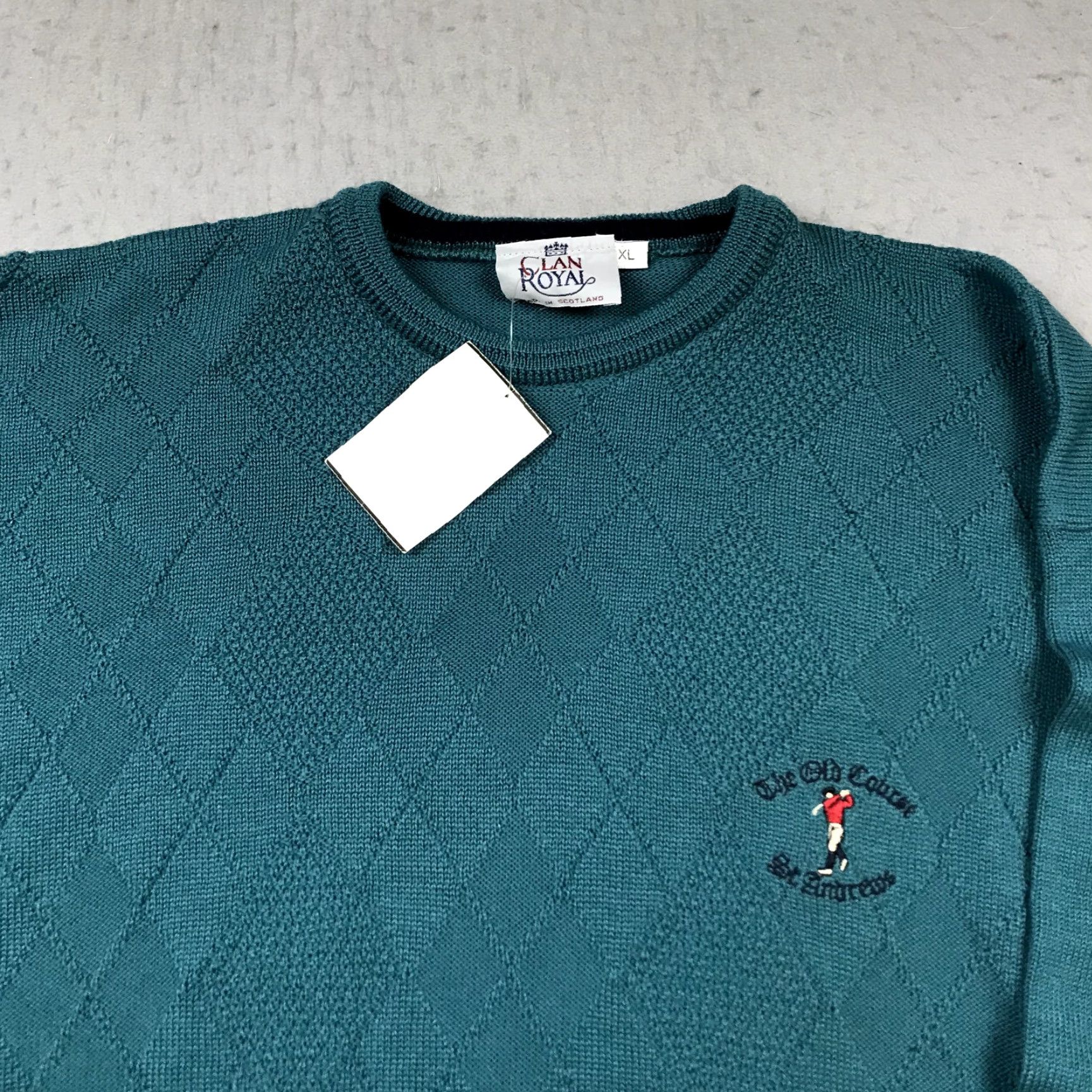 Vintage VINTAGE Clan Royal Sweater Mens XL Green Old Course St Andrews Scotland Golf Crewneck Size US XL / EU 56 / 4 - 2 Thumbnail